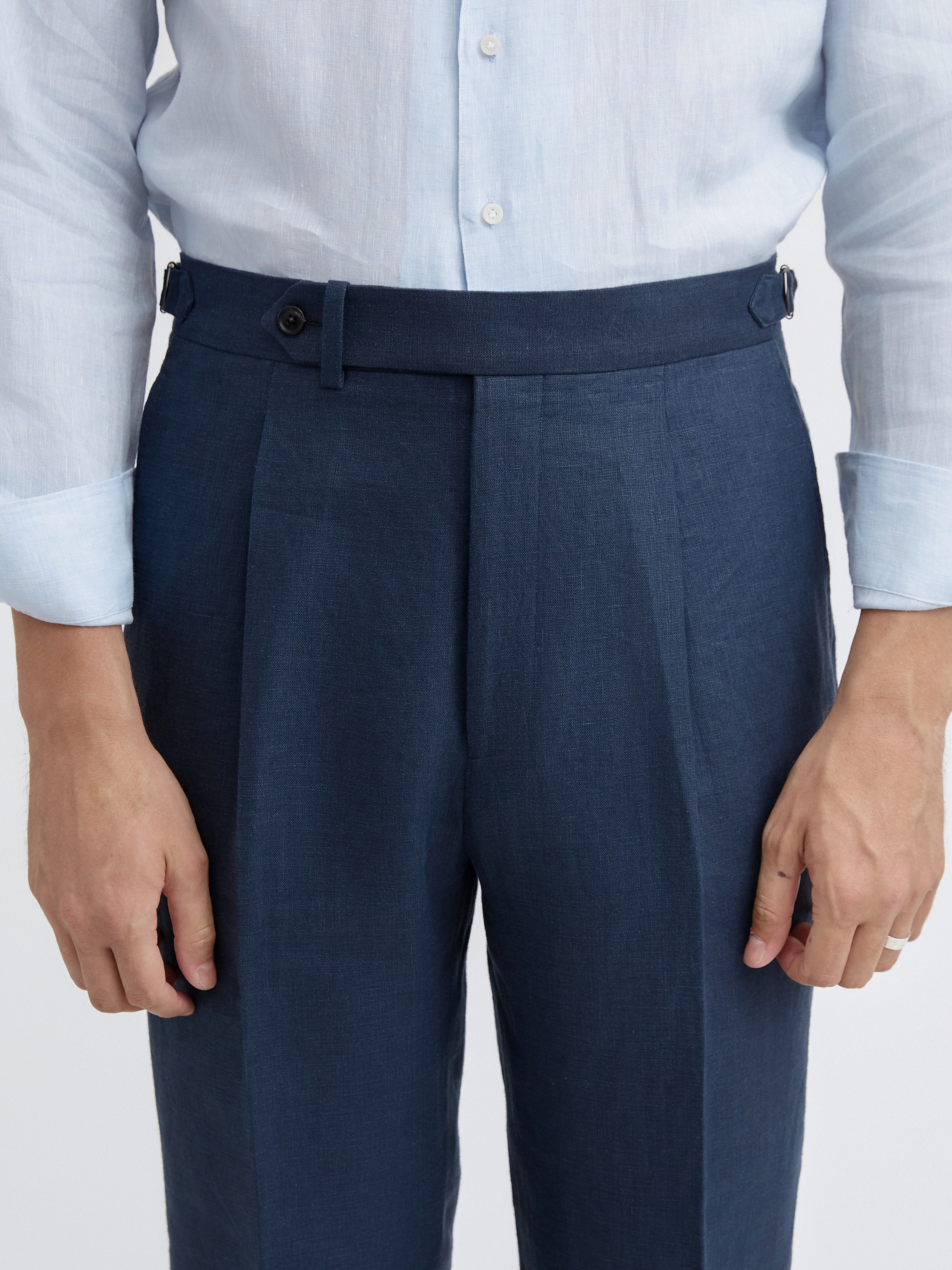 Navy Blue Linen Suit - Grand Le Mar