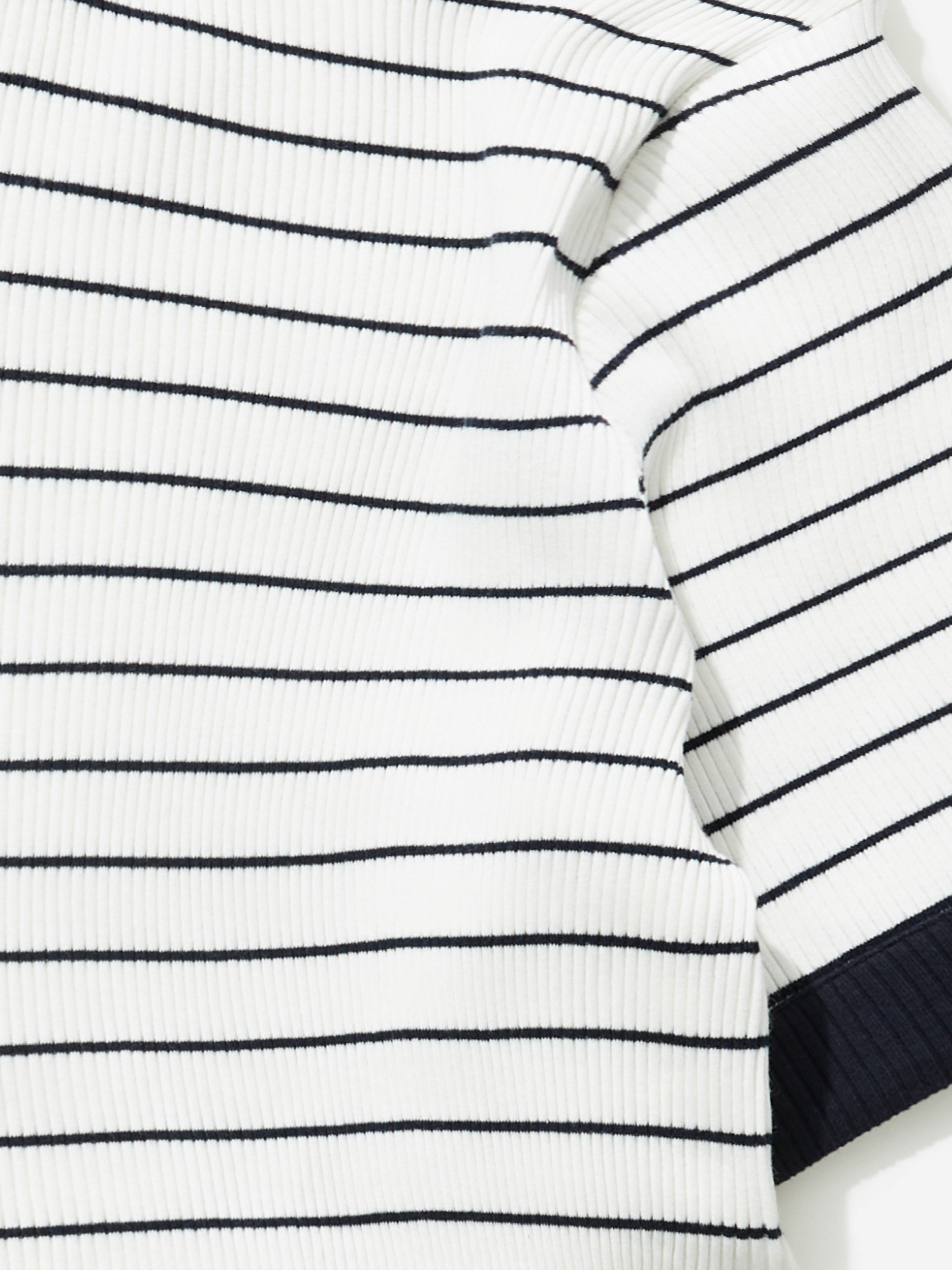 Navy White Piped Cotton T-Shirt - Grand Le Mar