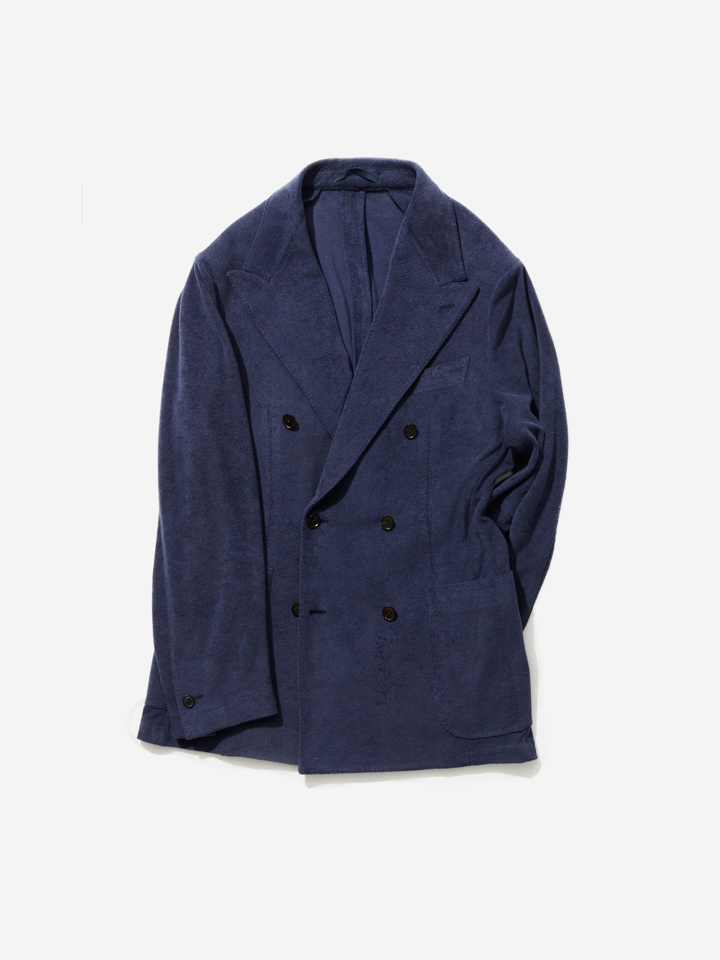 Navy Terry Towelling Jacket - Grand Le Mar