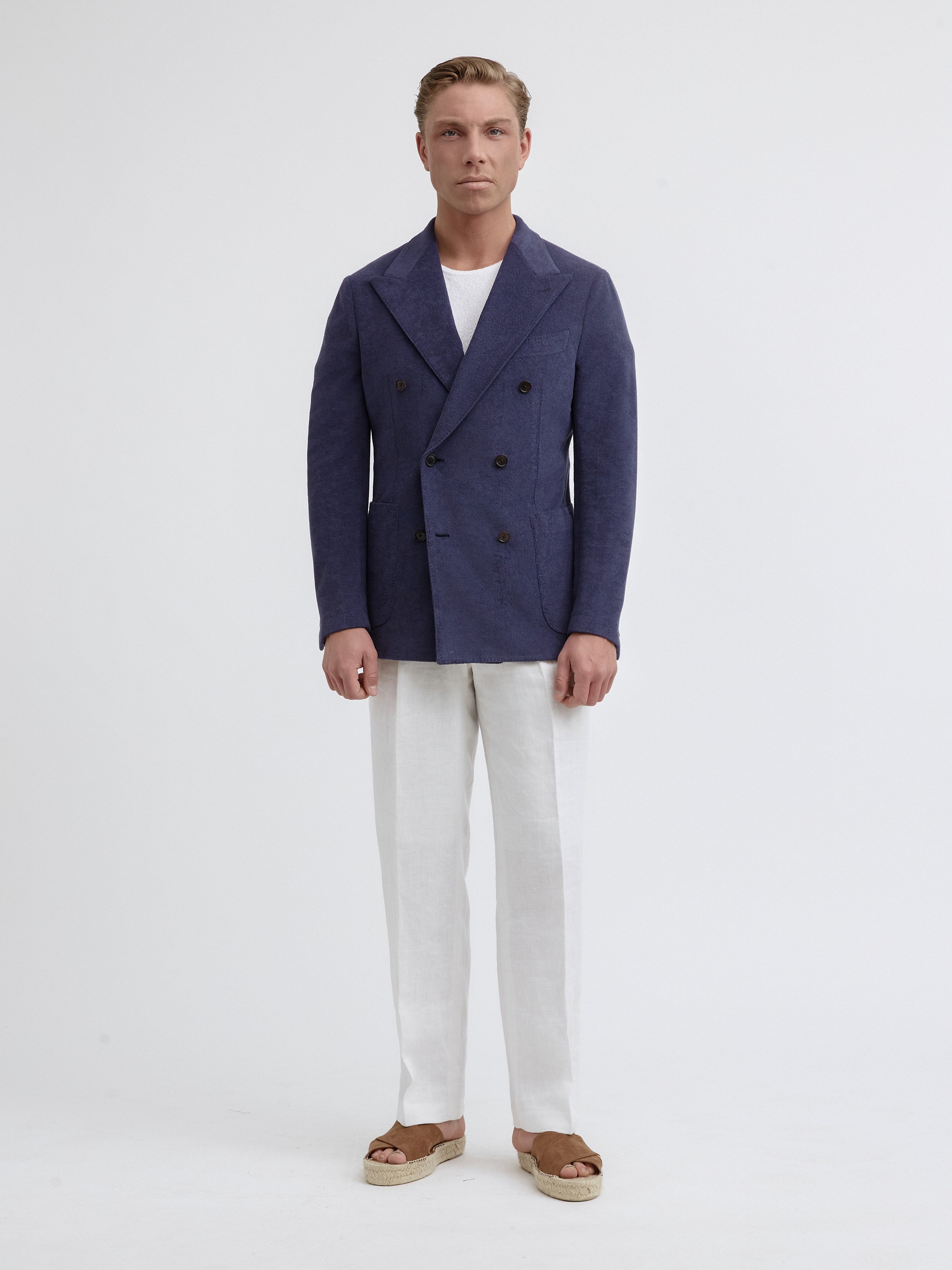 Navy Terry Towelling Jacket - Grand Le Mar