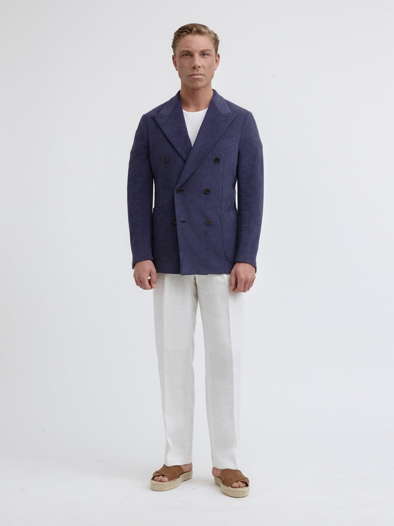 Navy Terry Towelling Jacket - Grand Le Mar