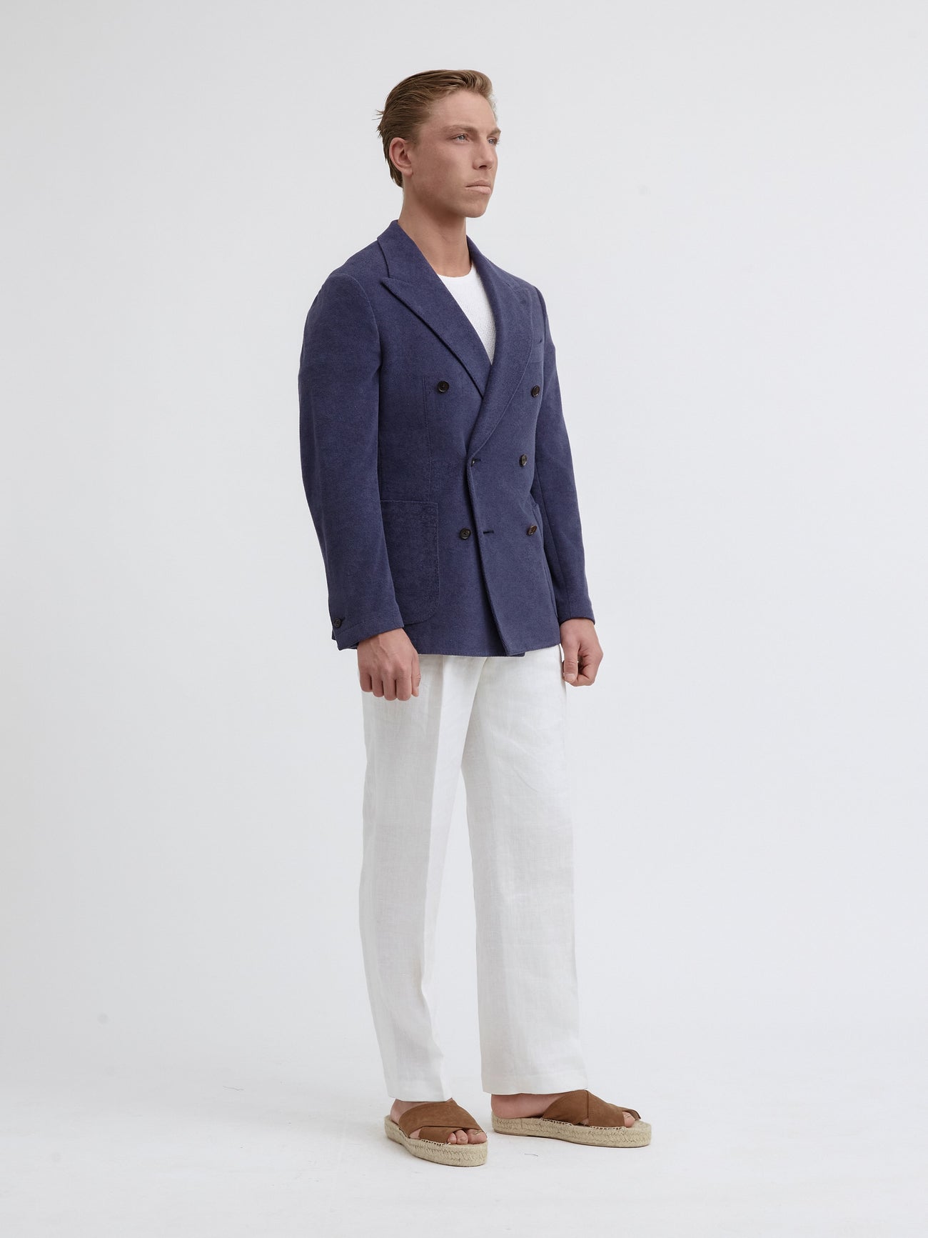 Navy Terry Towelling Jacket - Grand Le Mar