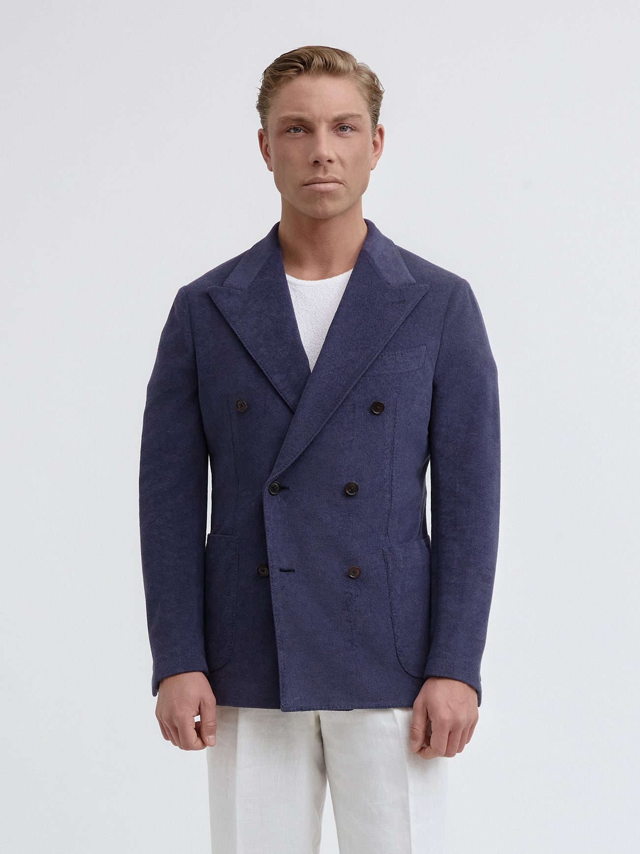 Navy Terry Towelling Jacket - Grand Le Mar