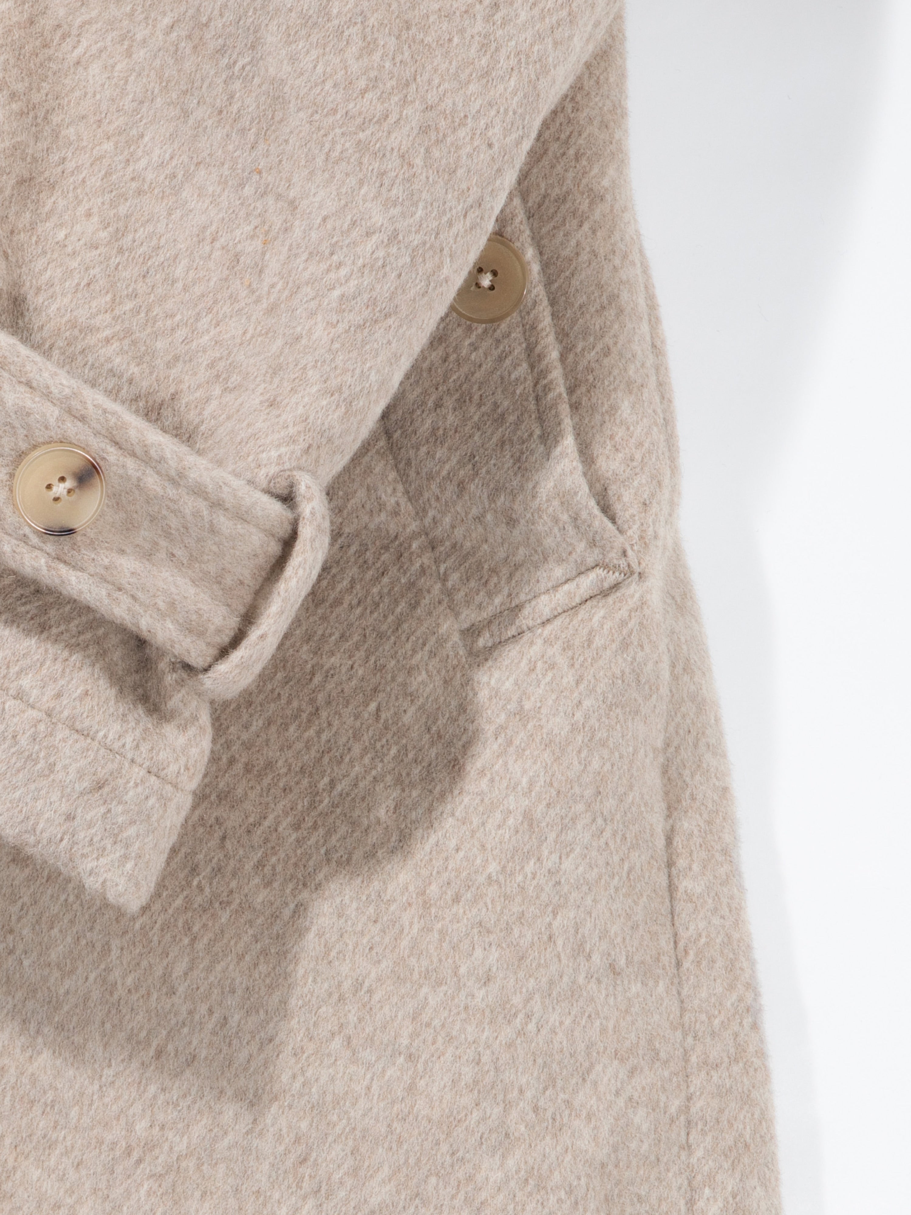 Oatmeal Cashmere Raglan Coat - Grand Le Mar