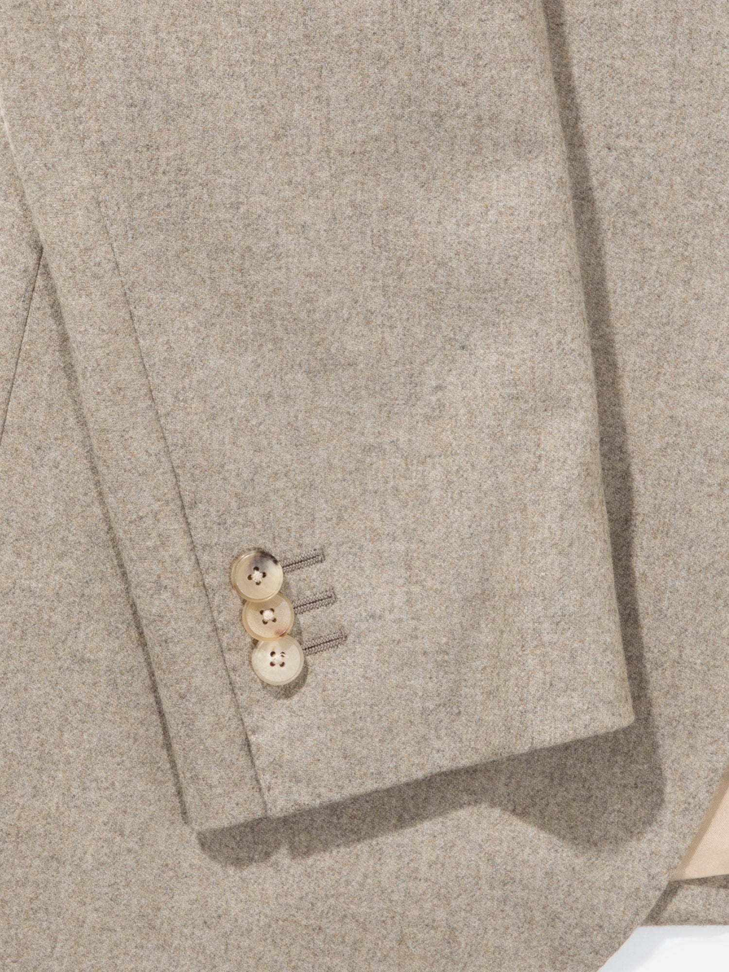Taupe Flannel Wool Jacket - Grand Le Mar
