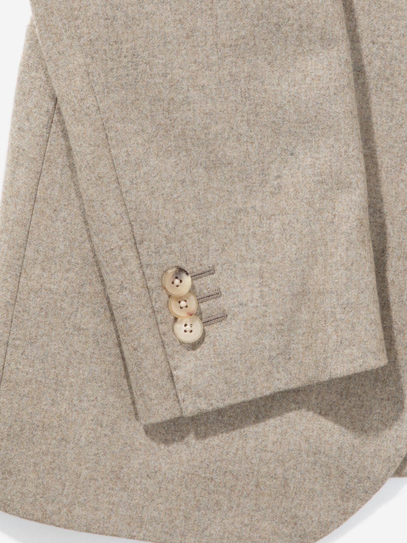 Taupe Flannel Wool Suit - Grand Le Mar