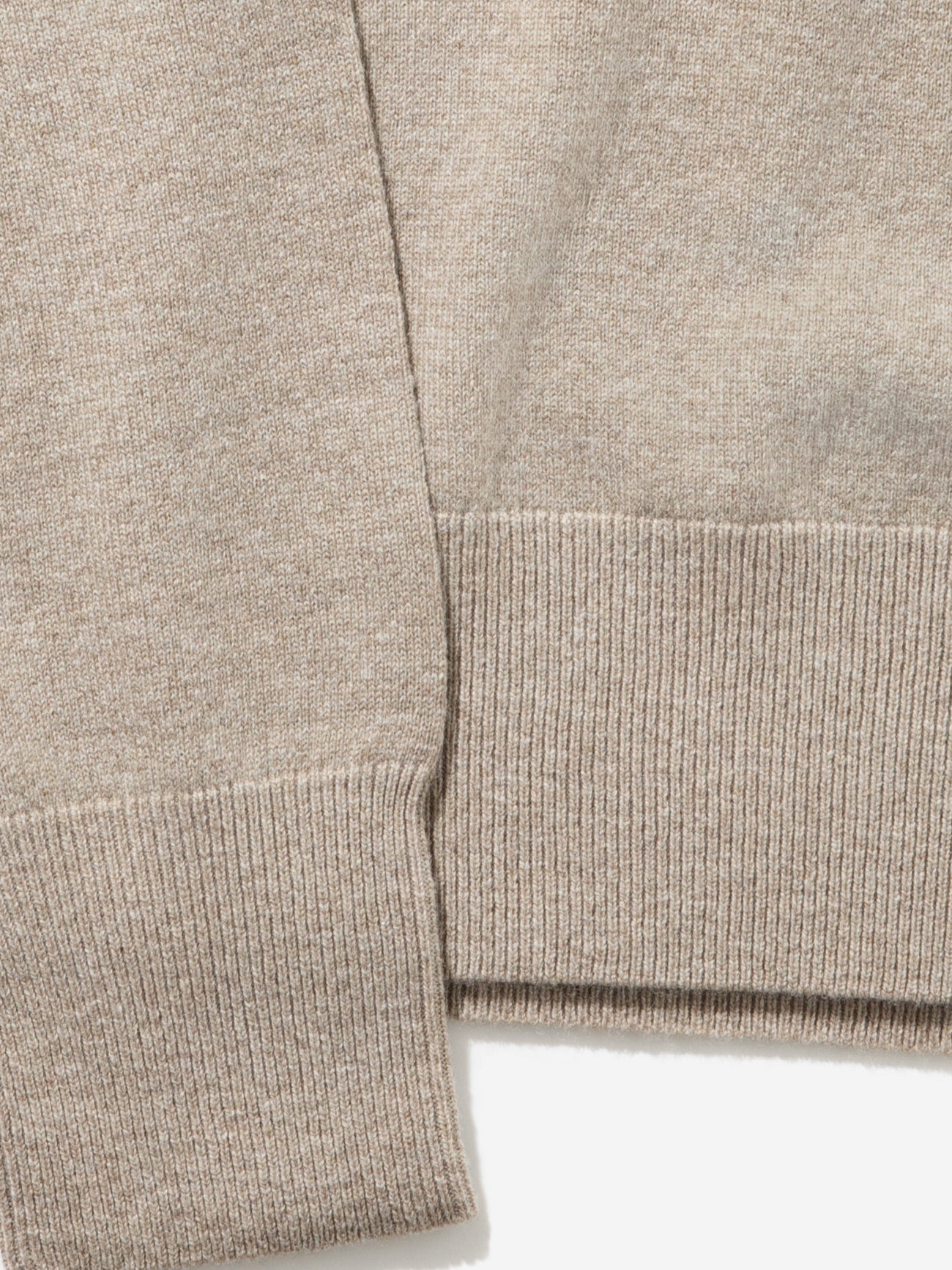 Taupe Merino Wool Cashmere Polo - Grand Le Mar