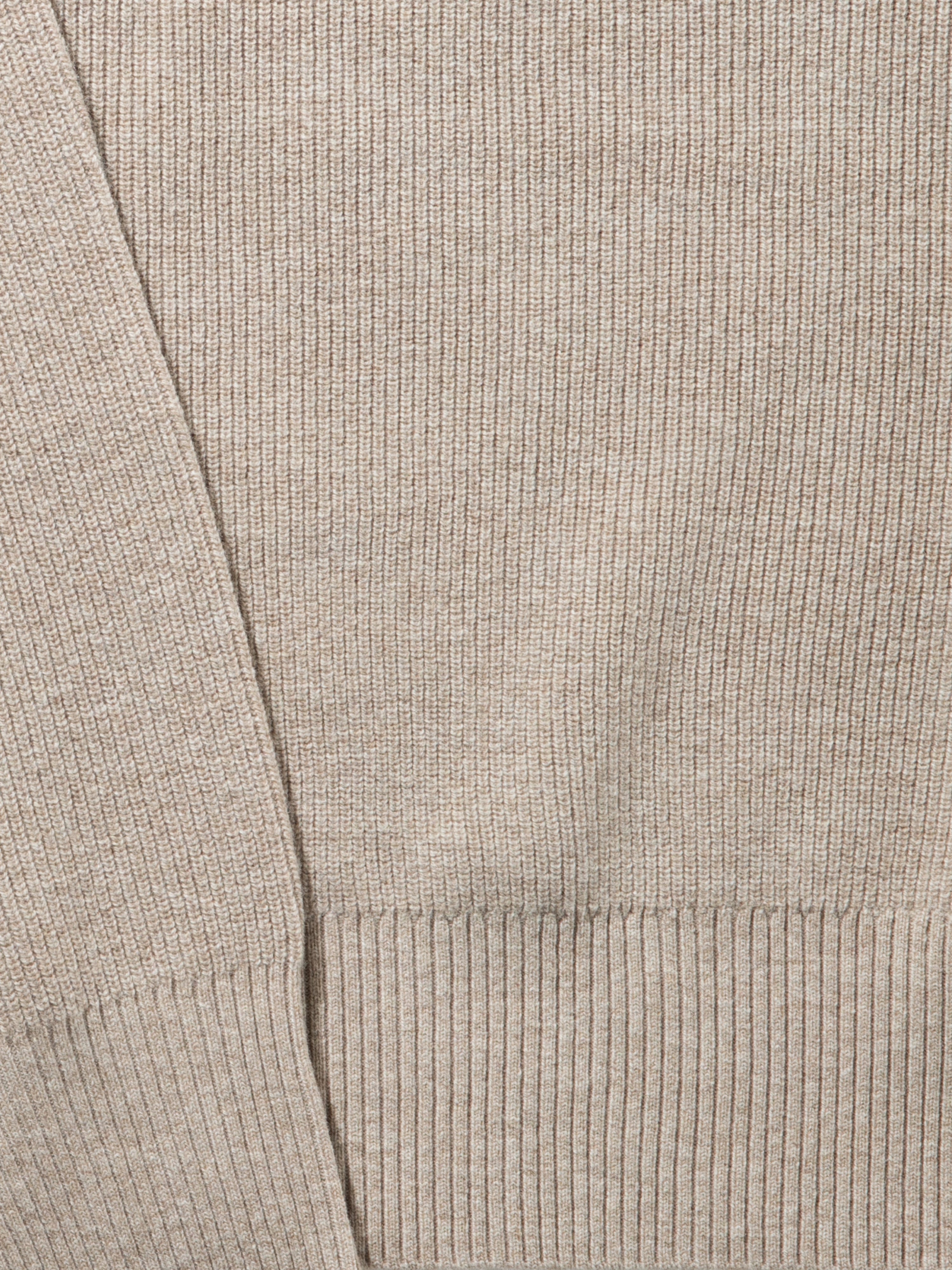 Taupe Merino Wool Cashmere Raglan Crewneck - Grand Le Mar