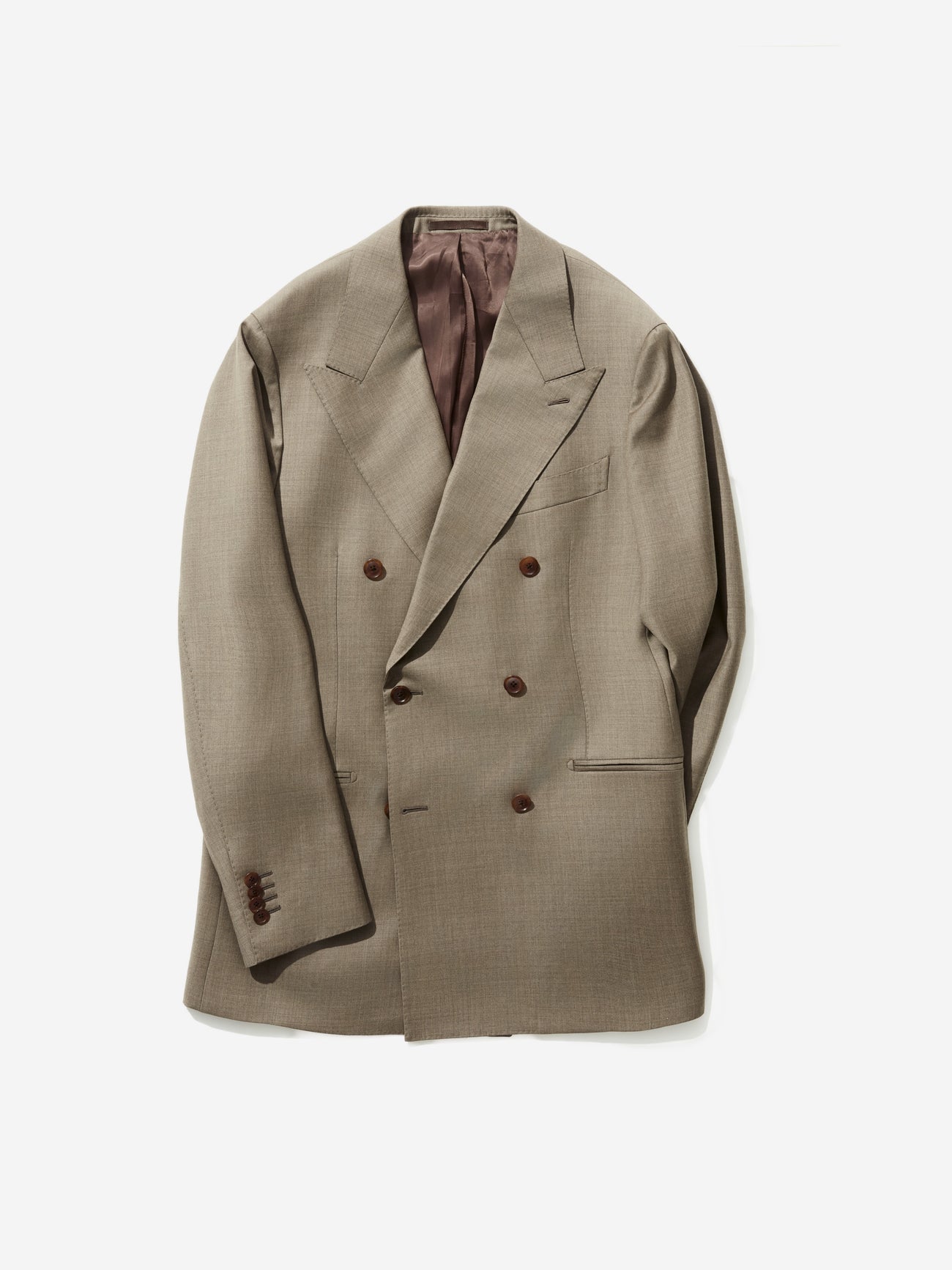 Taupe S130 Wool Suit - Grand Le Mar