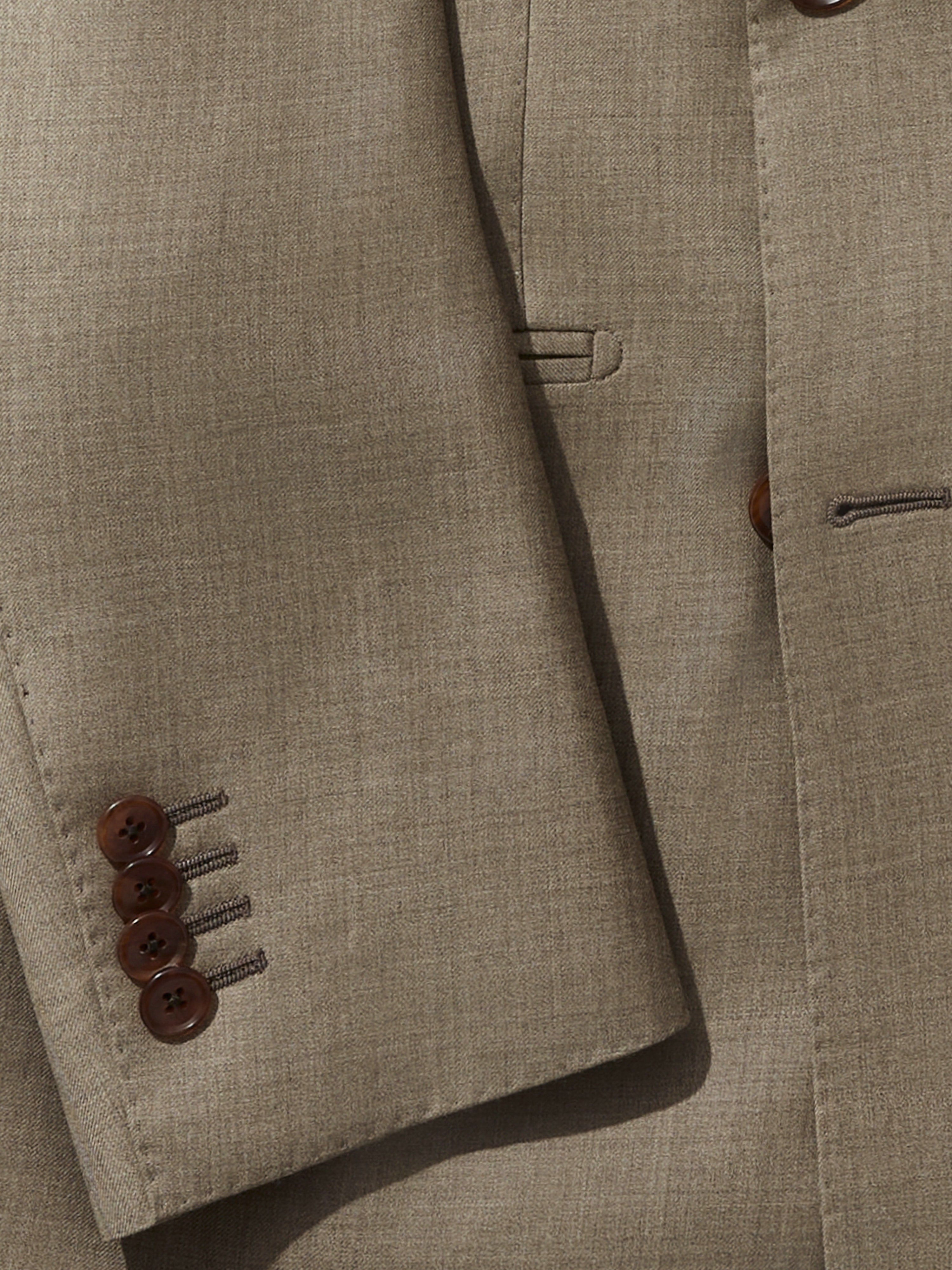 Taupe S130 Wool Jacket - Grand Le Mar