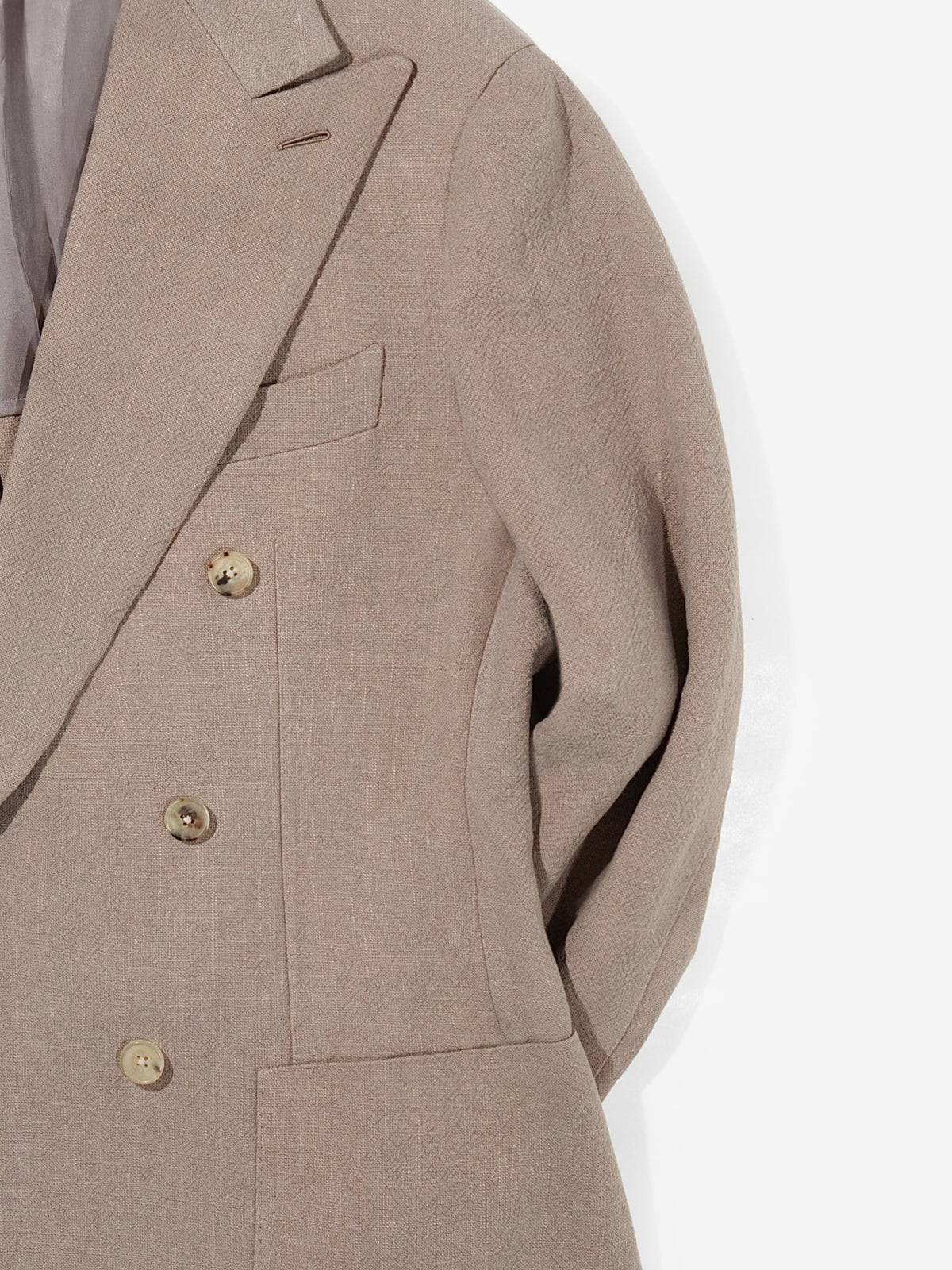 Stone Stonewashed Linen Jacket - Grand Le Mar