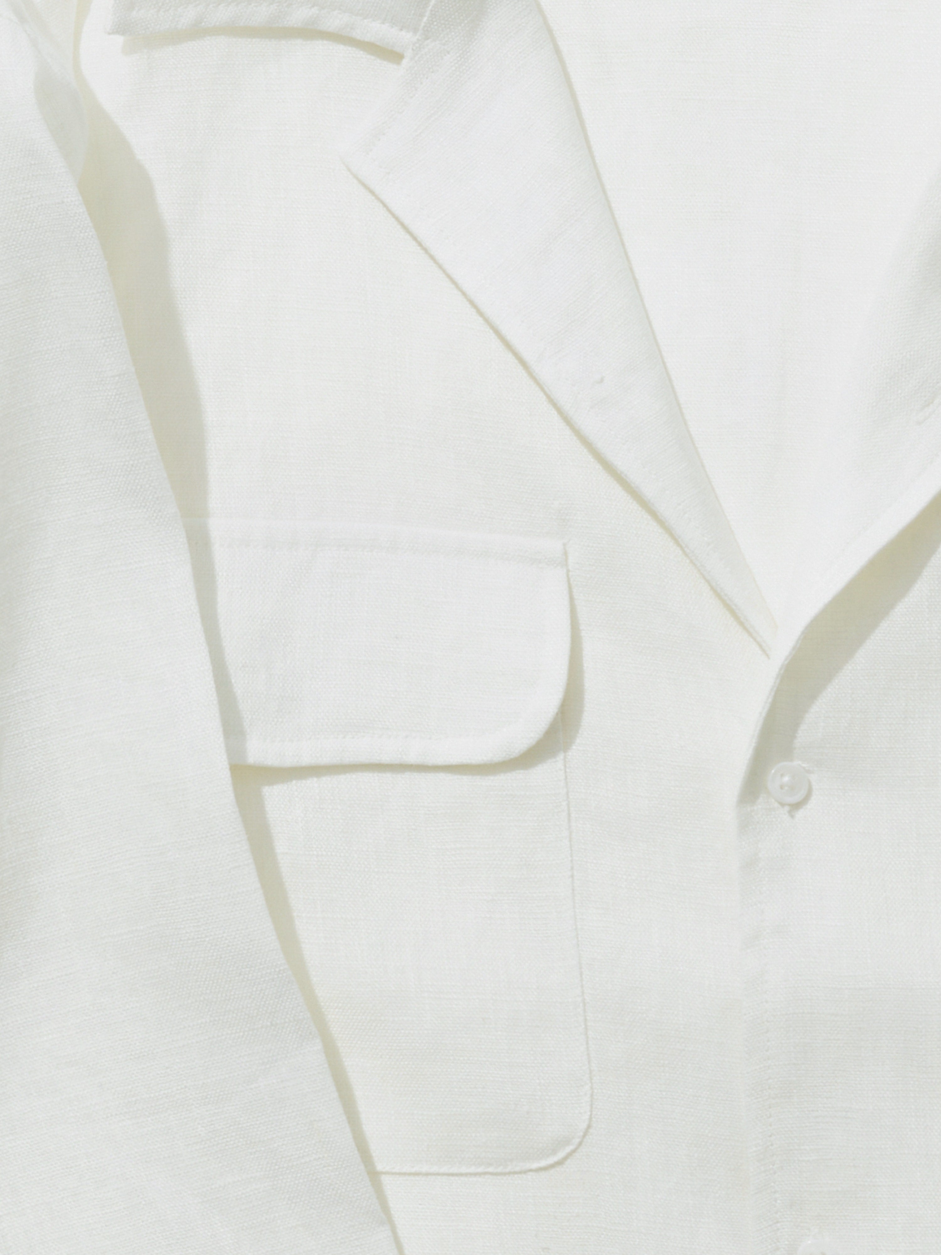 White Linen Camp Shirt - Grand Le Mar