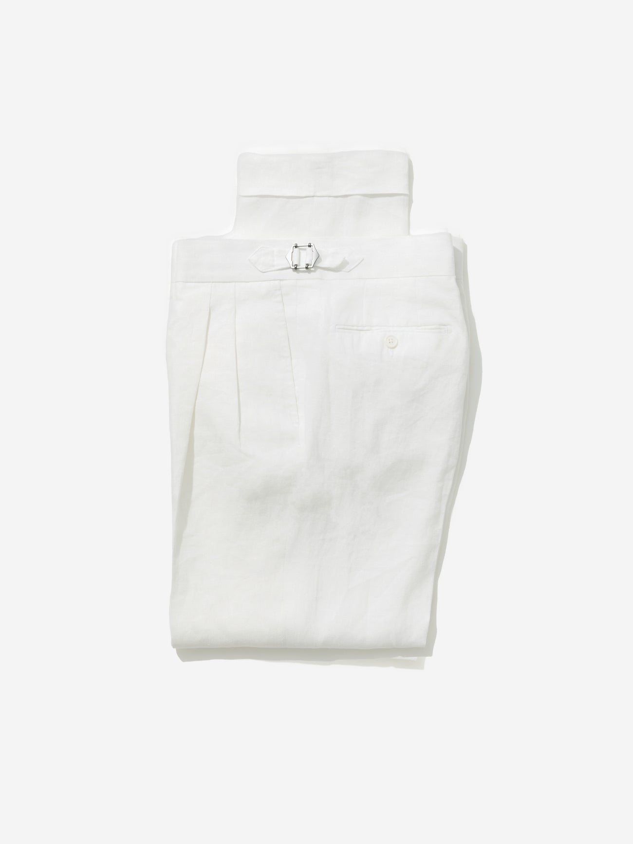 White Linen Gurkha Trousers - Grand Le Mar