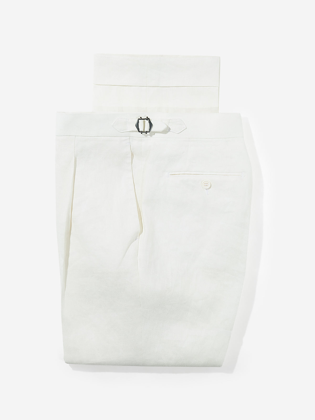 White Linen Trousers (Straight Fit)
