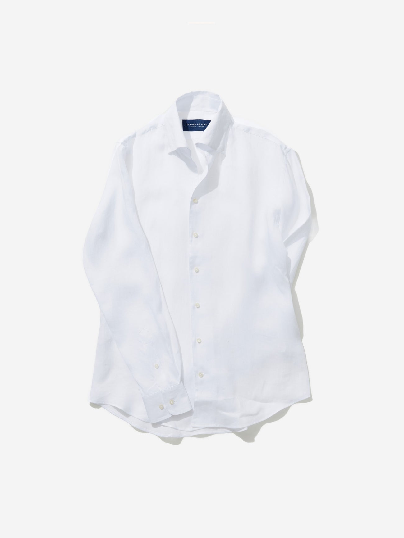 White One Piece Linen Shirt - Grand Le Mar