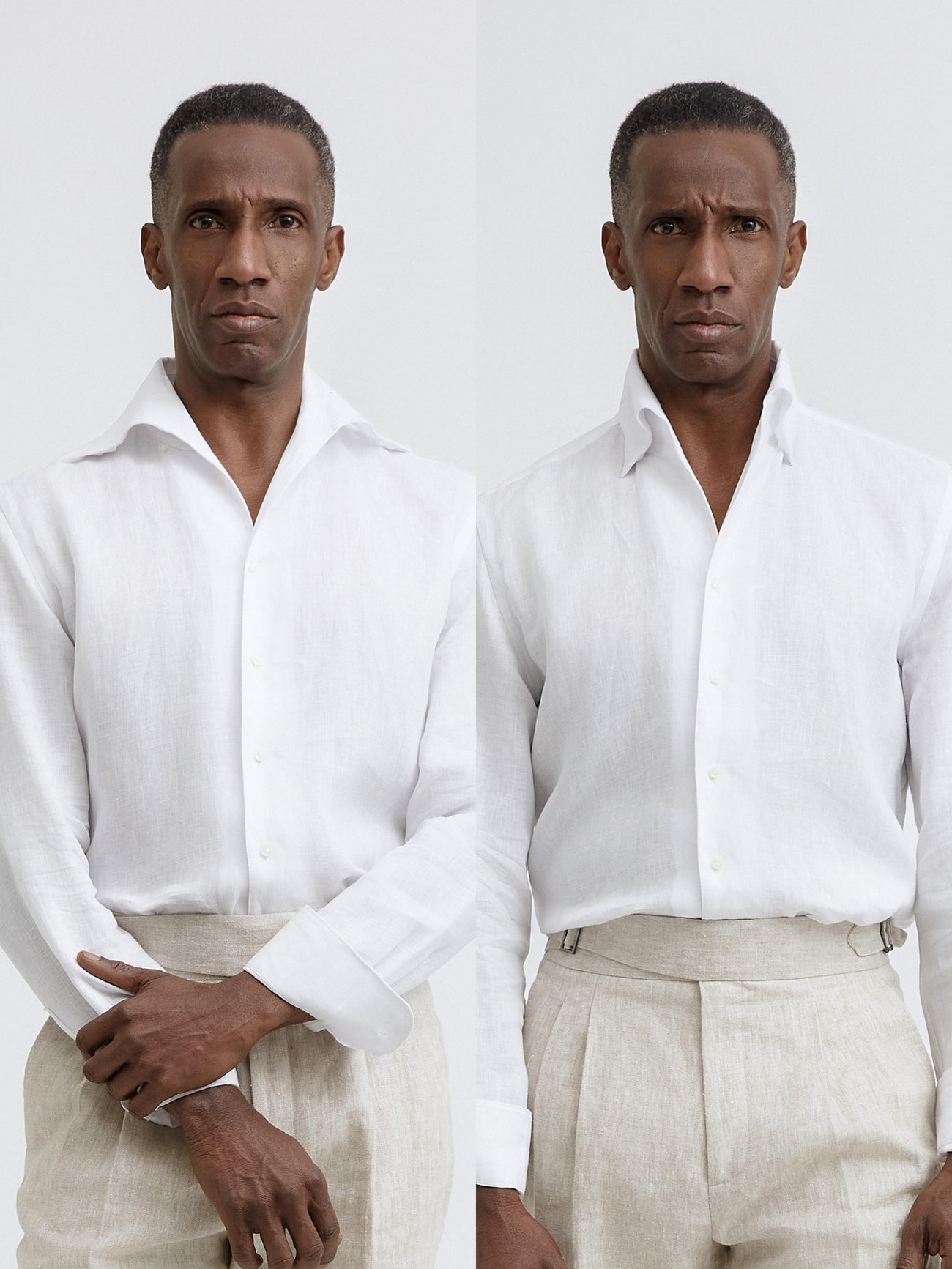 White One Piece Linen Shirt - Grand Le Mar