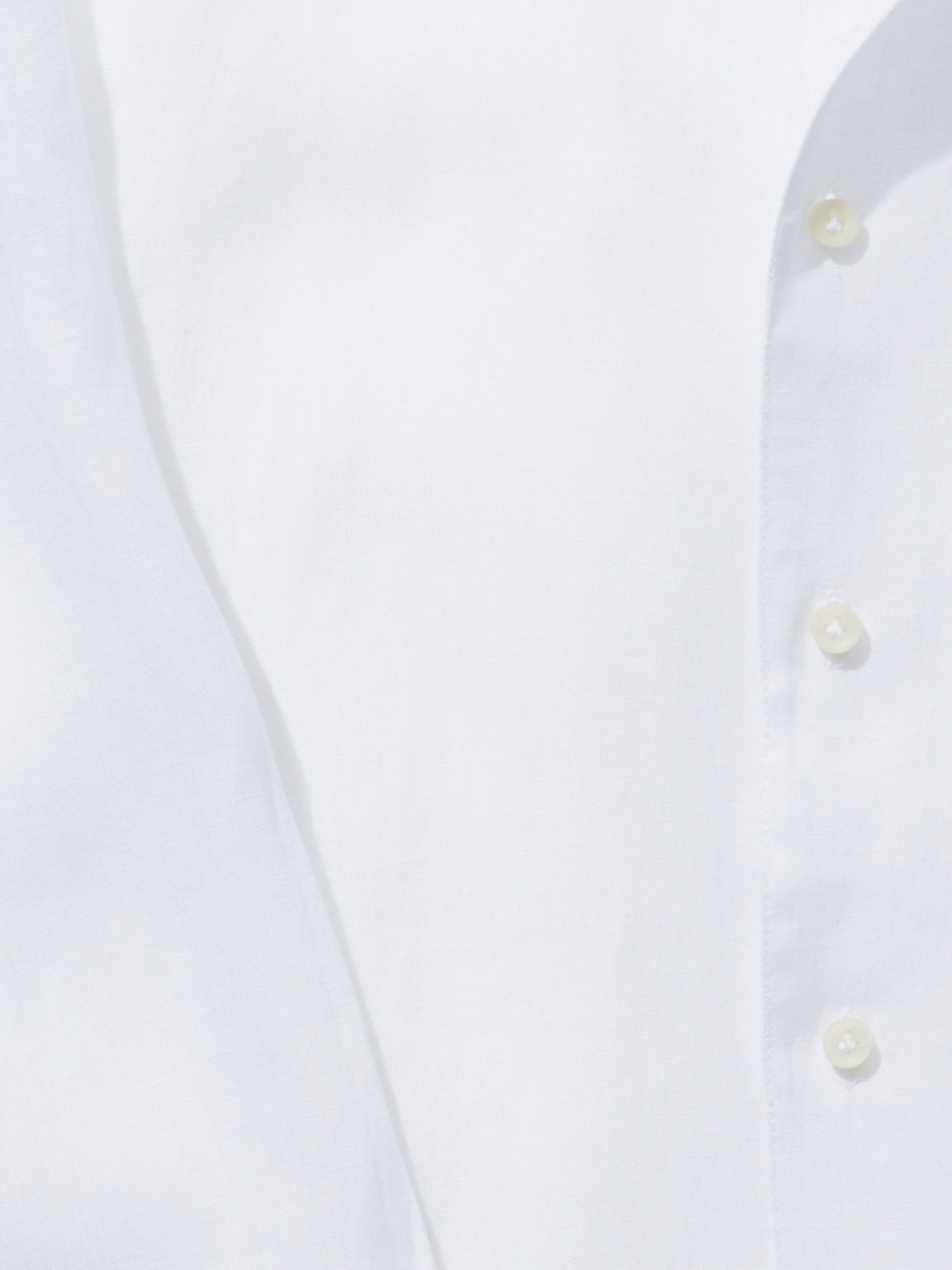 White One Piece Linen Shirt - Grand Le Mar