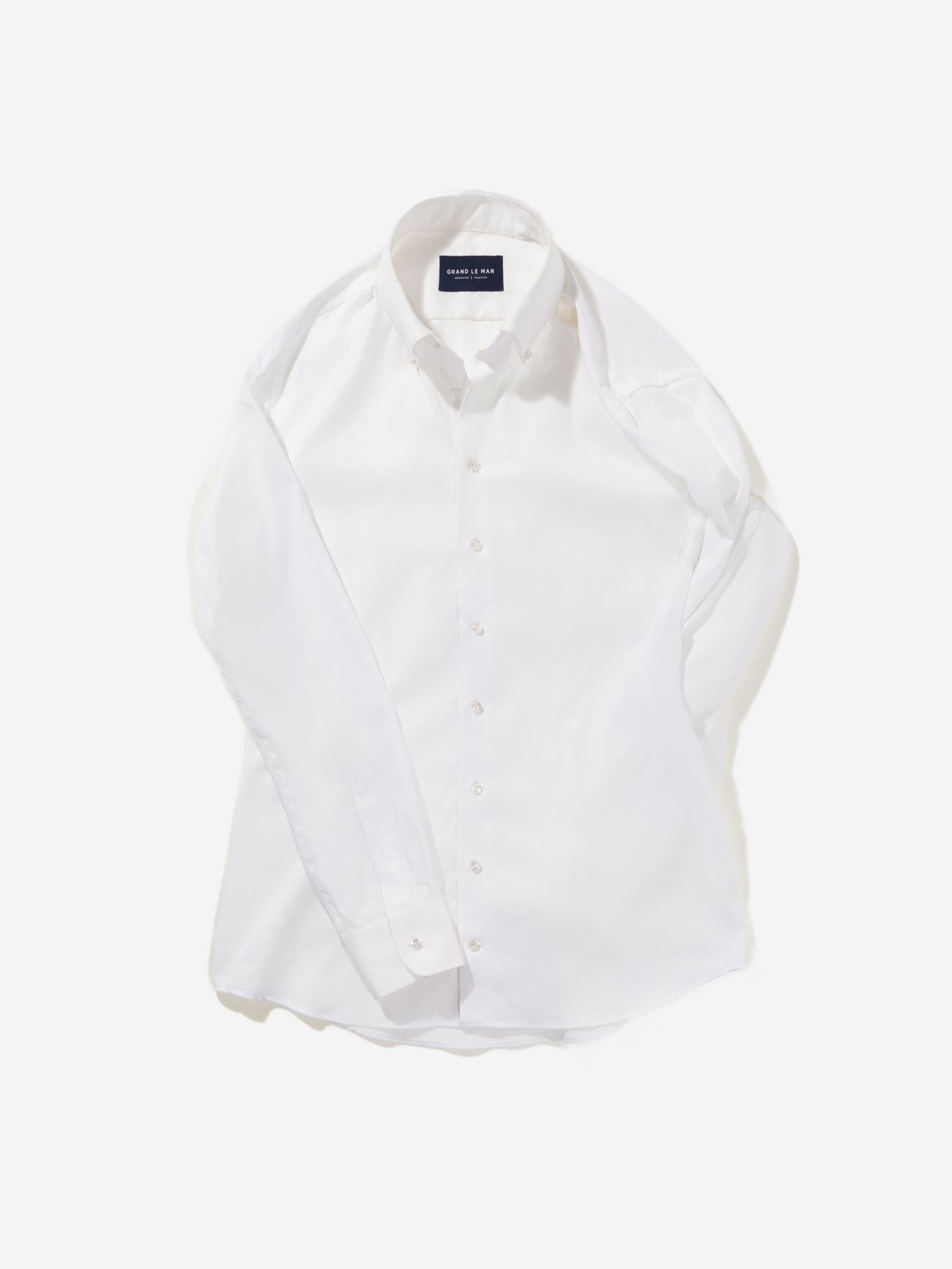 White Oxford Button-Down Shirt - Grand Le Mar