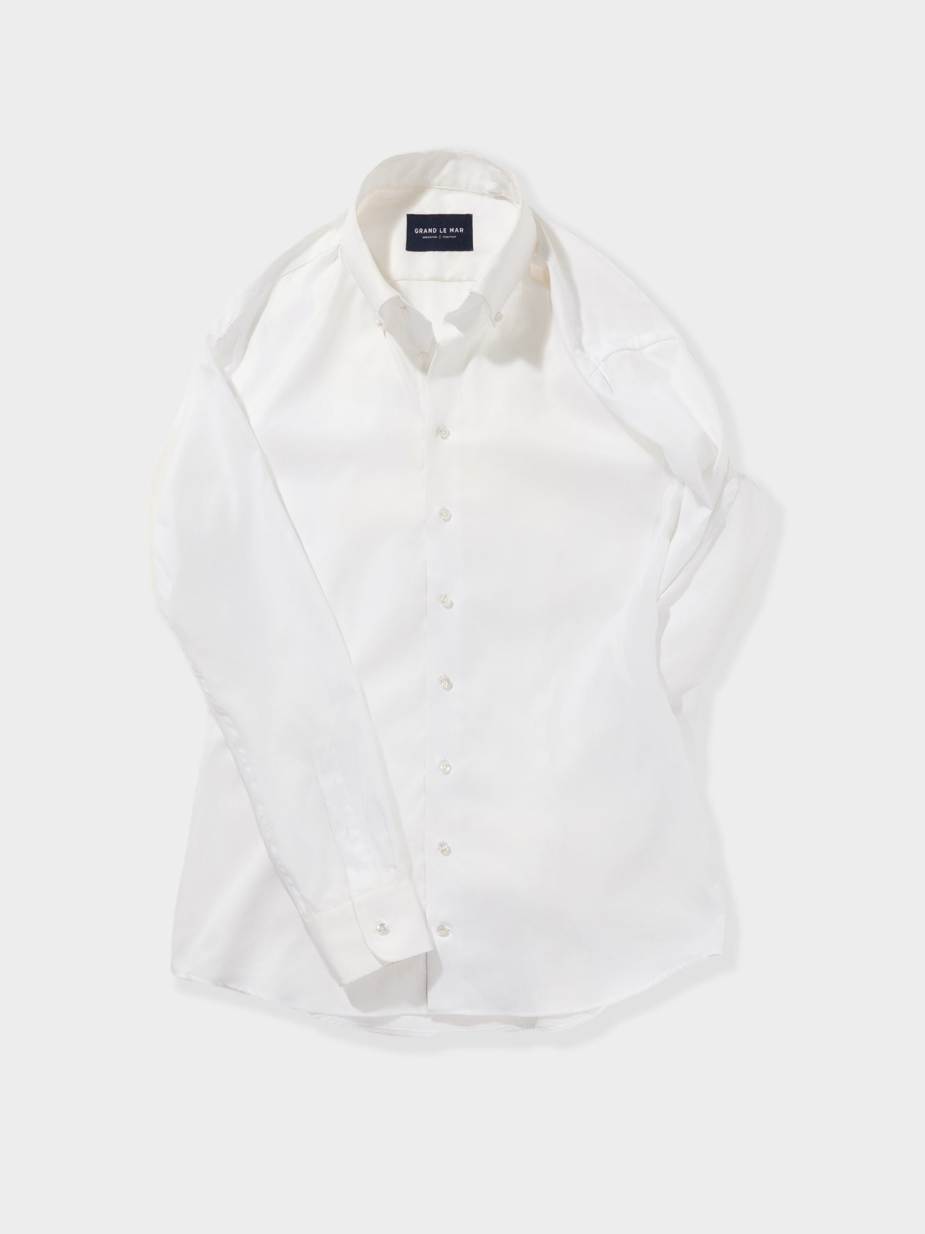 White Oxford Button-Down Shirt - Grand Le Mar