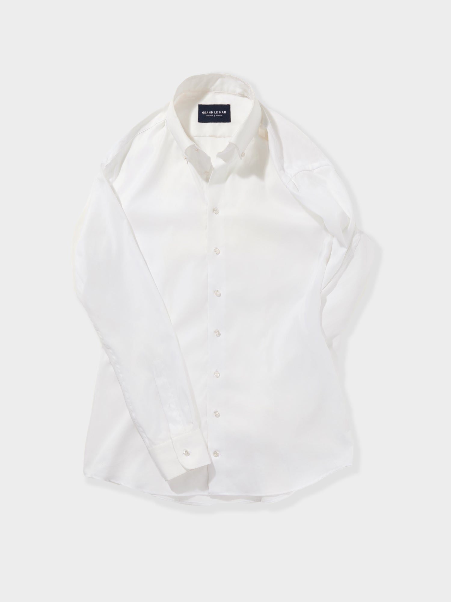 White Oxford Button-Down Shirt - Grand Le Mar