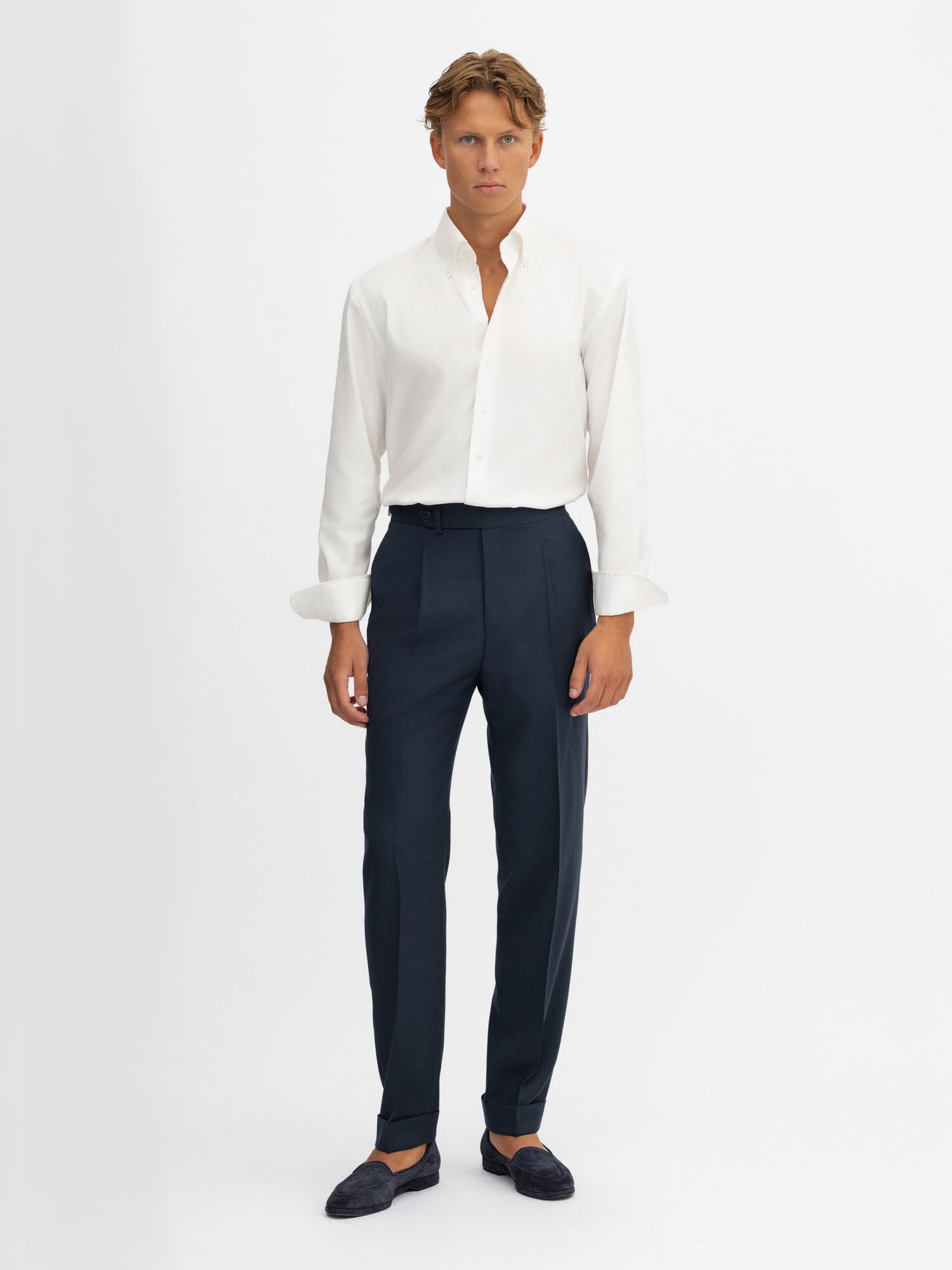 White Oxford Button-Down Shirt - Grand Le Mar