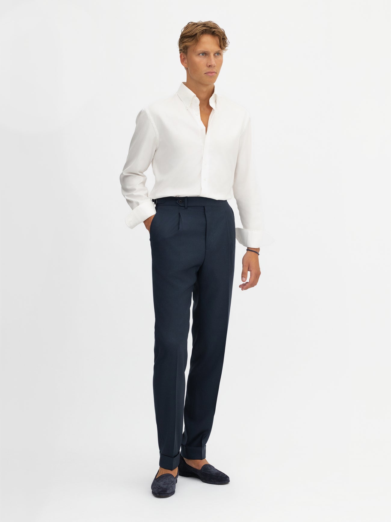 White Oxford Button-Down Shirt - Grand Le Mar