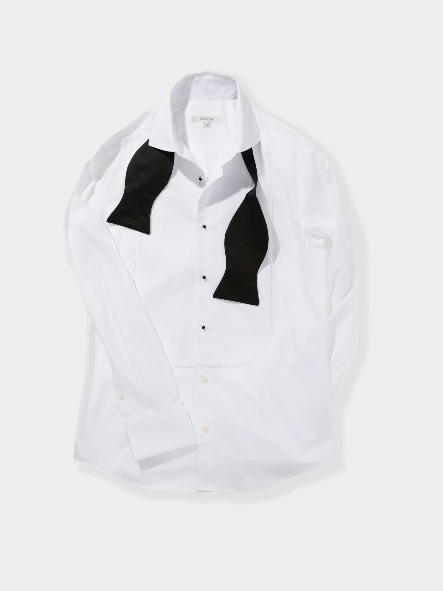 White Piqué Tuxedo Shirt