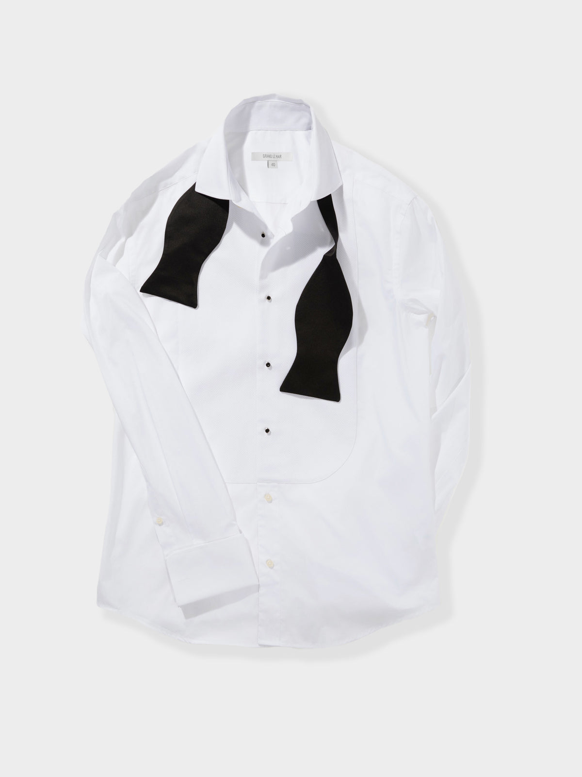White Piqué Tuxedo Shirt