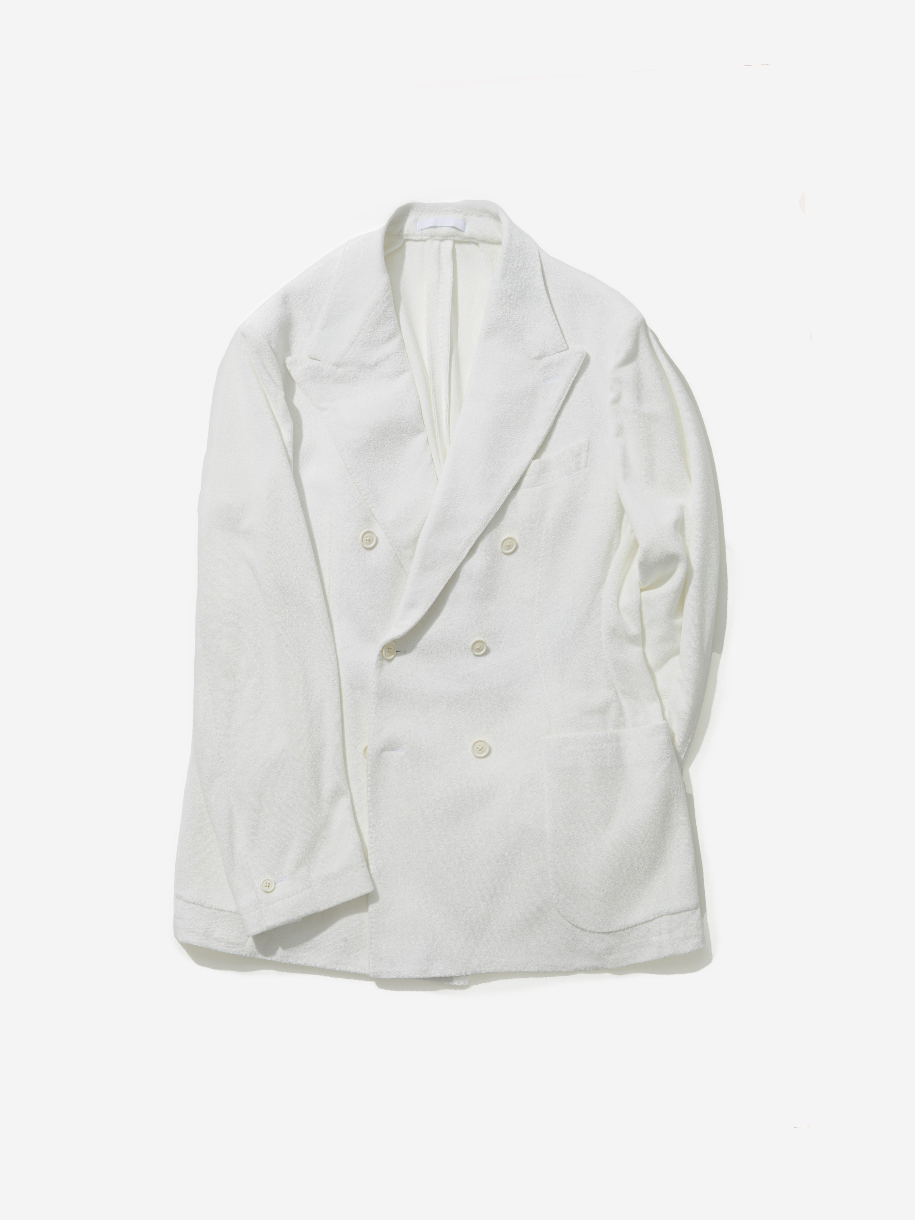 White Terry Towelling Jacket - Grand Le Mar
