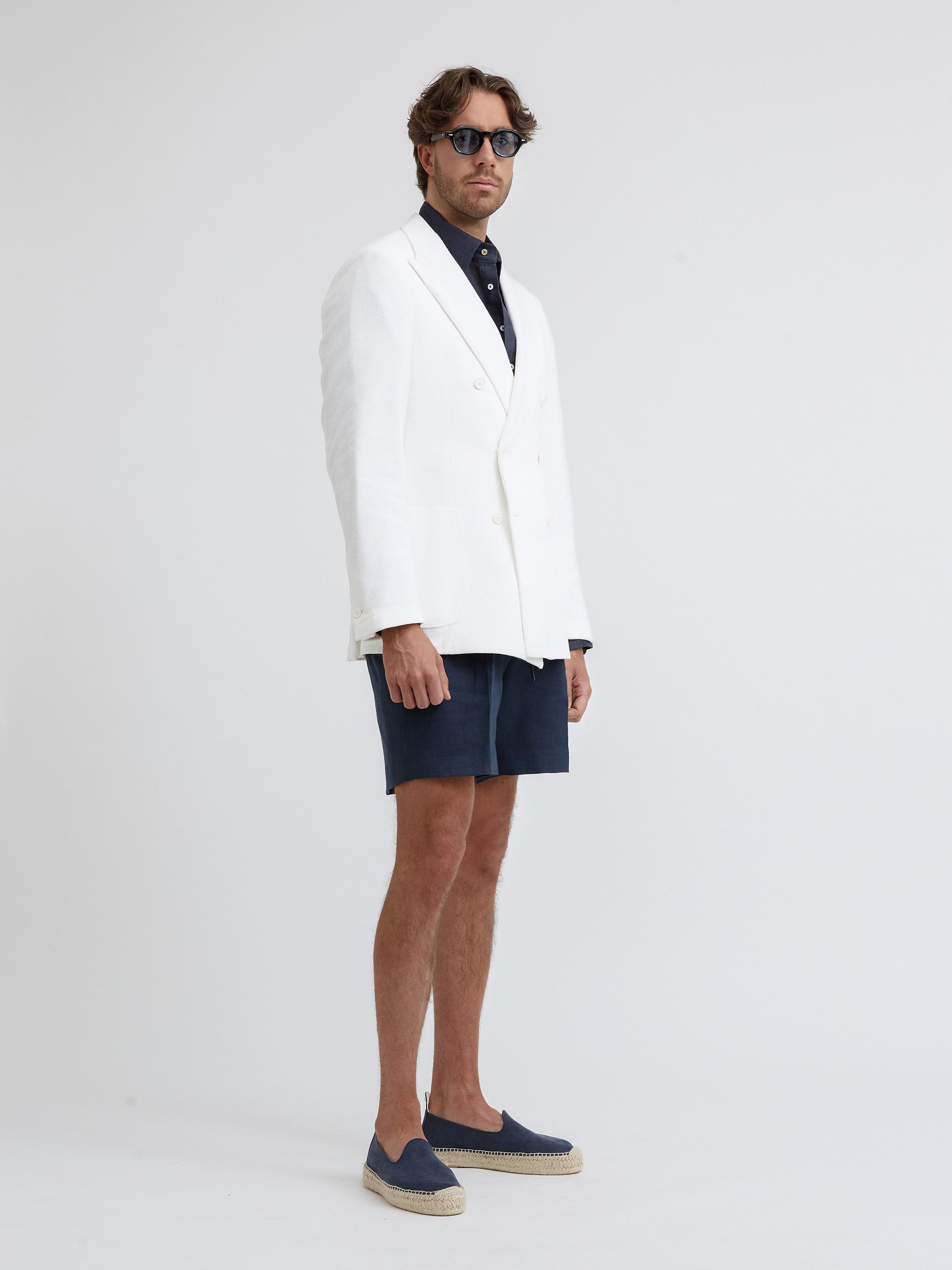 White Terry Towelling Jacket - Grand Le Mar