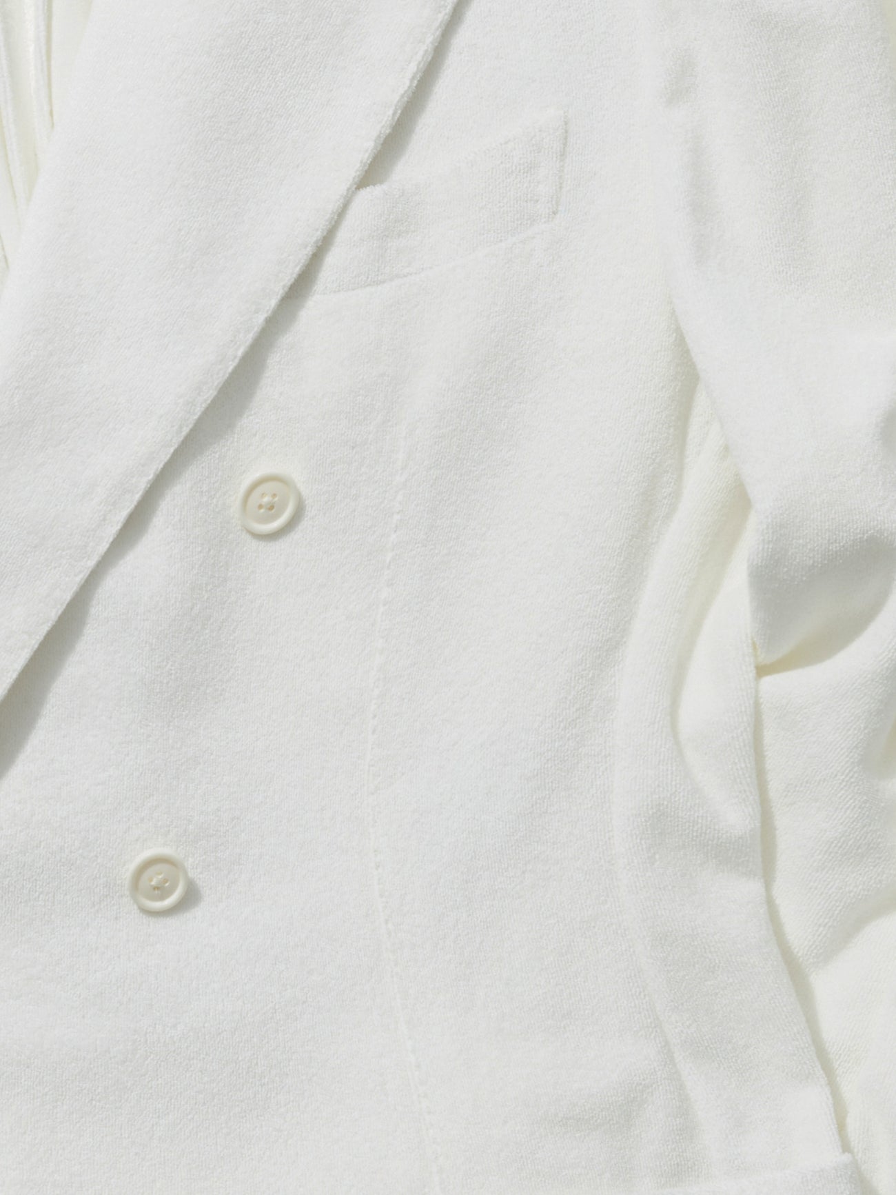 White Terry Towelling Jacket - Grand Le Mar