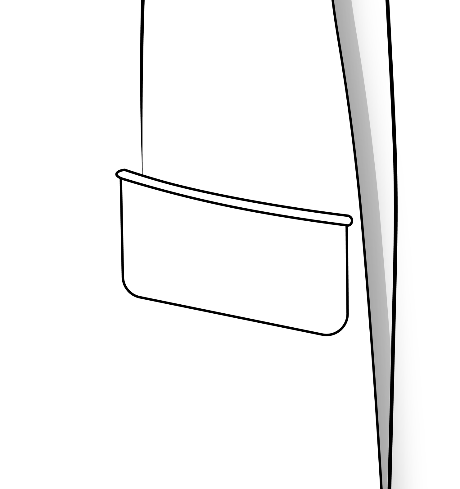 Slanted flap