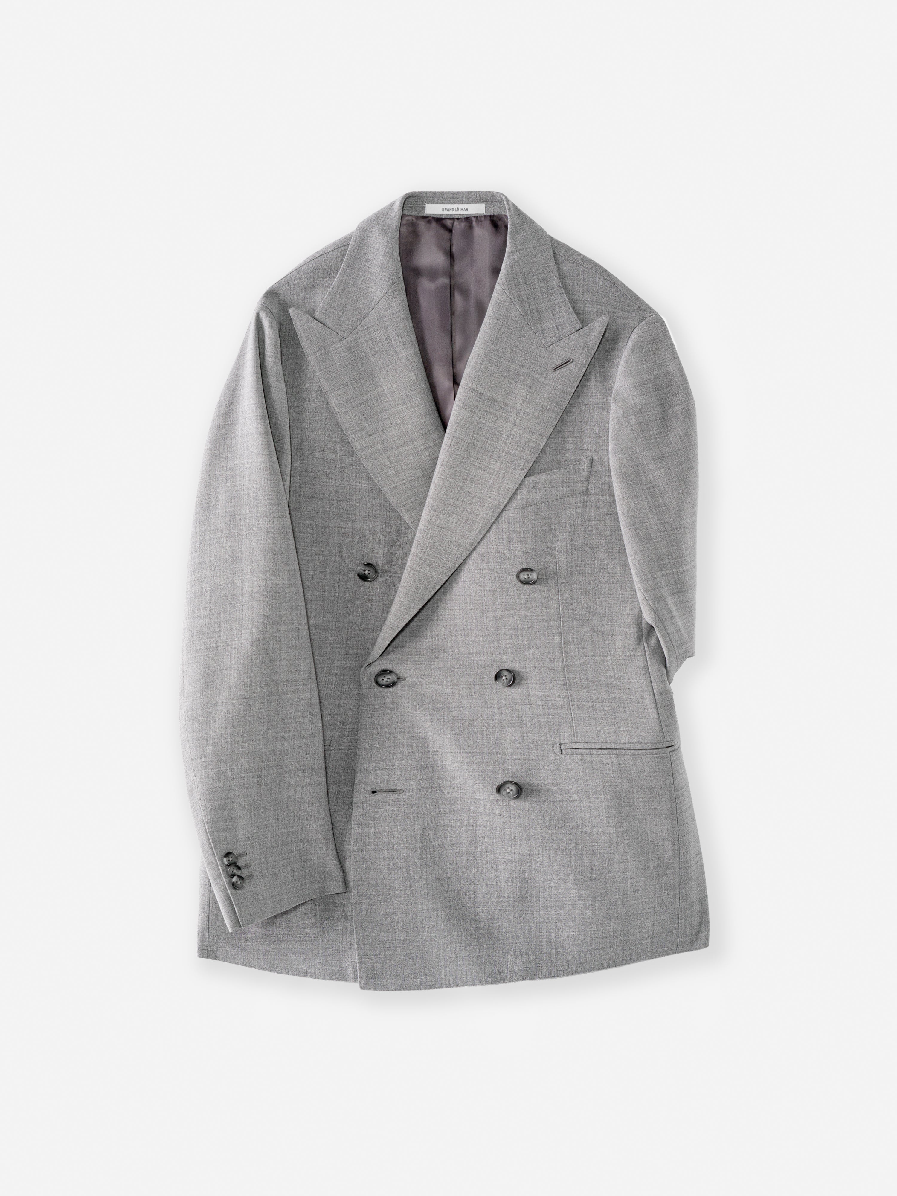 Light Grey High Twist Wool Suit (DB)