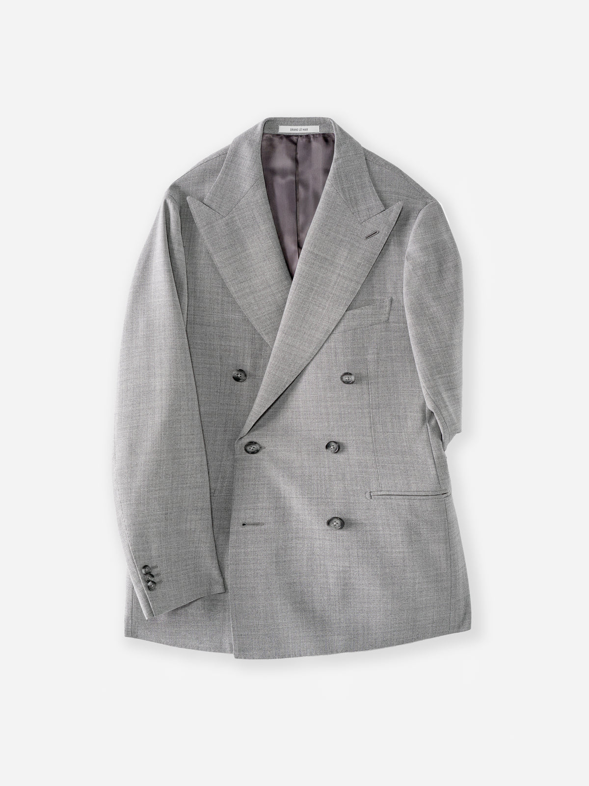 Light Grey High Twist Wool Suit (DB)