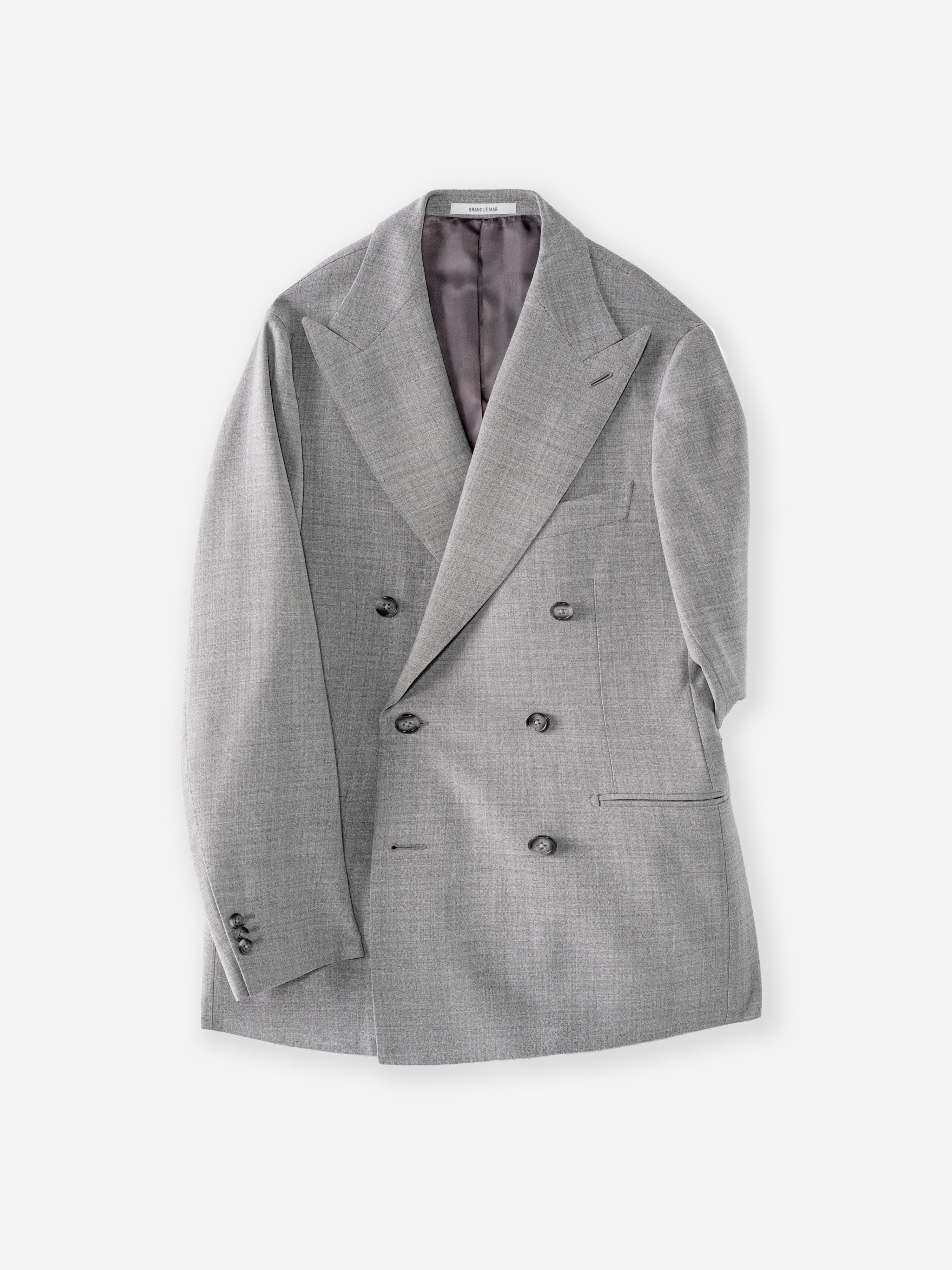Light Grey High Twist Wool Jacket (DB)