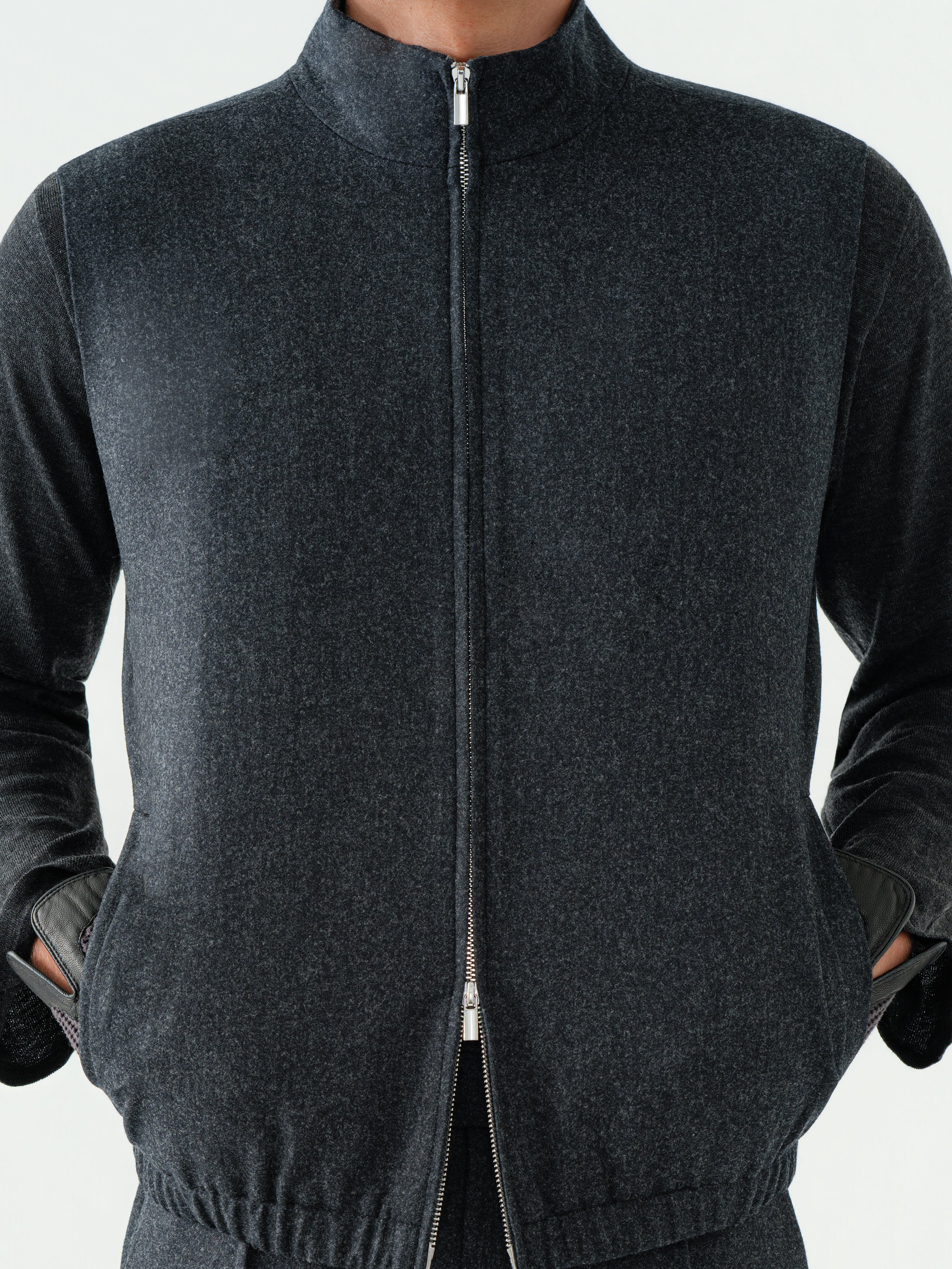 Charcoal Flannel Wool Vest