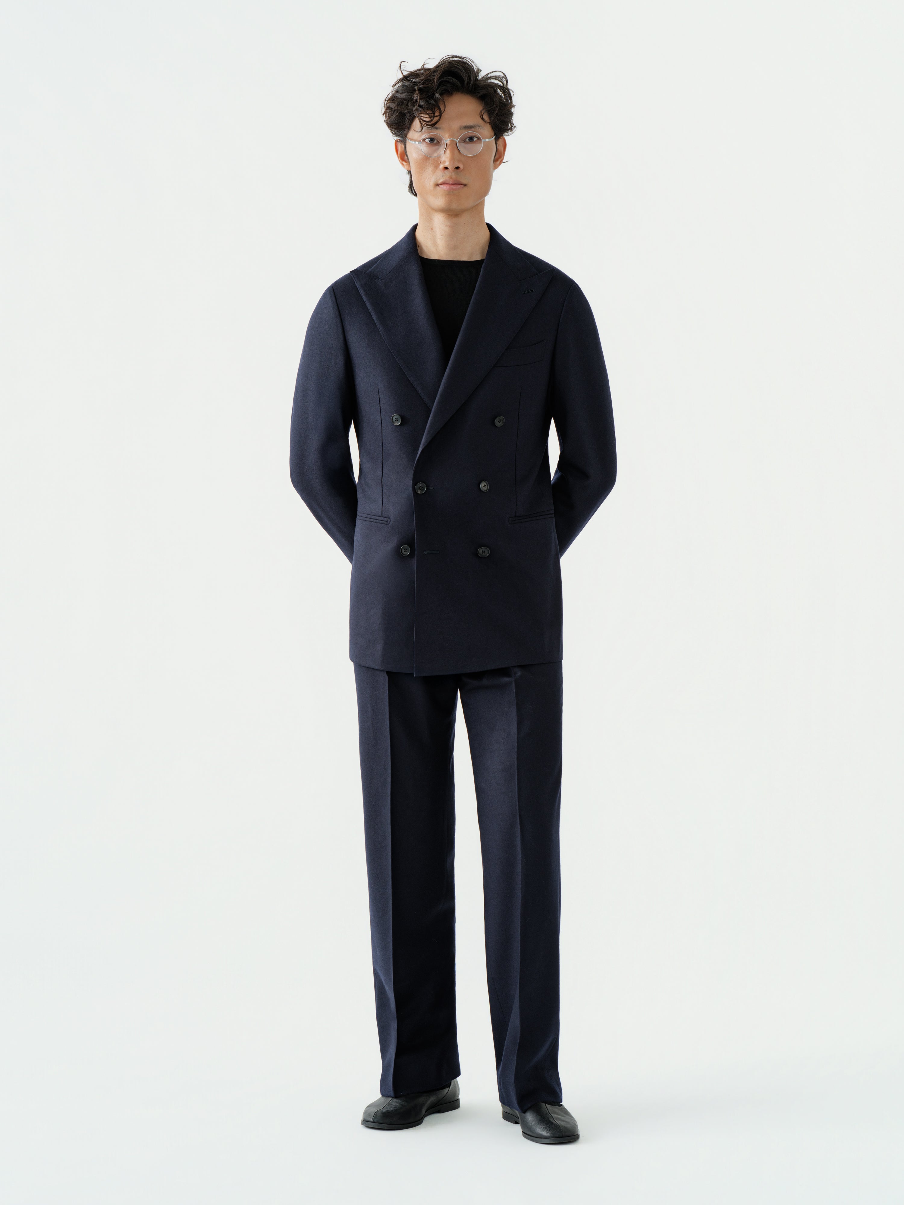 Navy Flannel Wool Suit (DB)