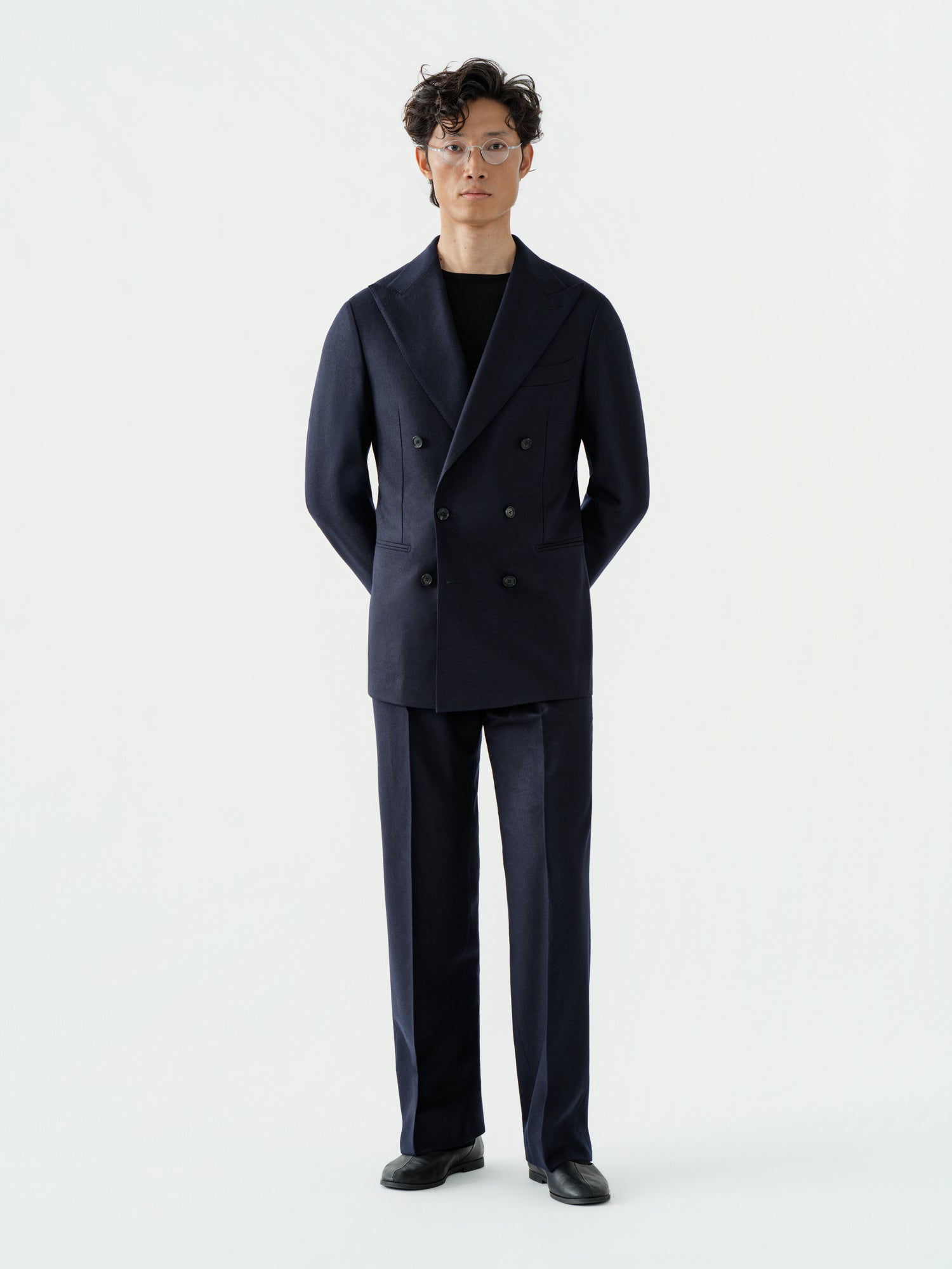Navy Flannel Wool Suit (DB)