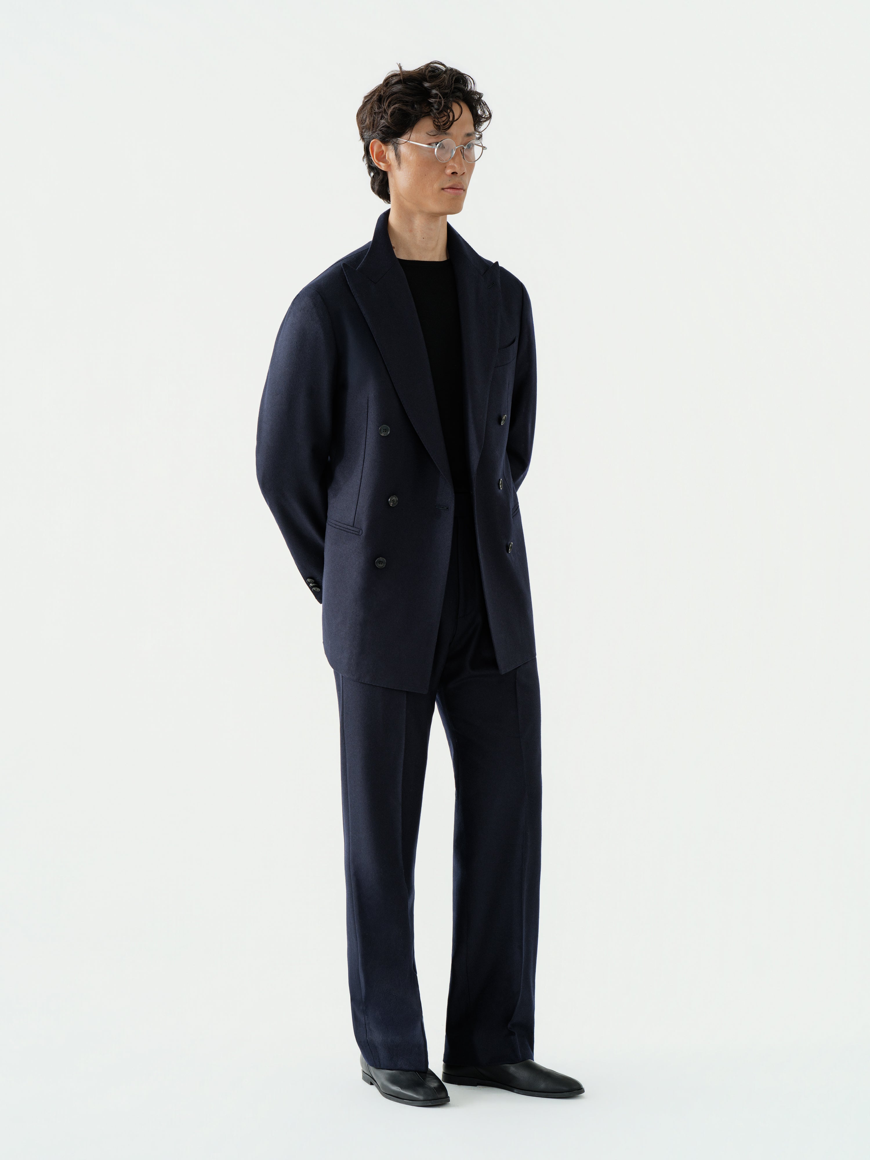 Navy Flannel Wool Suit (DB)