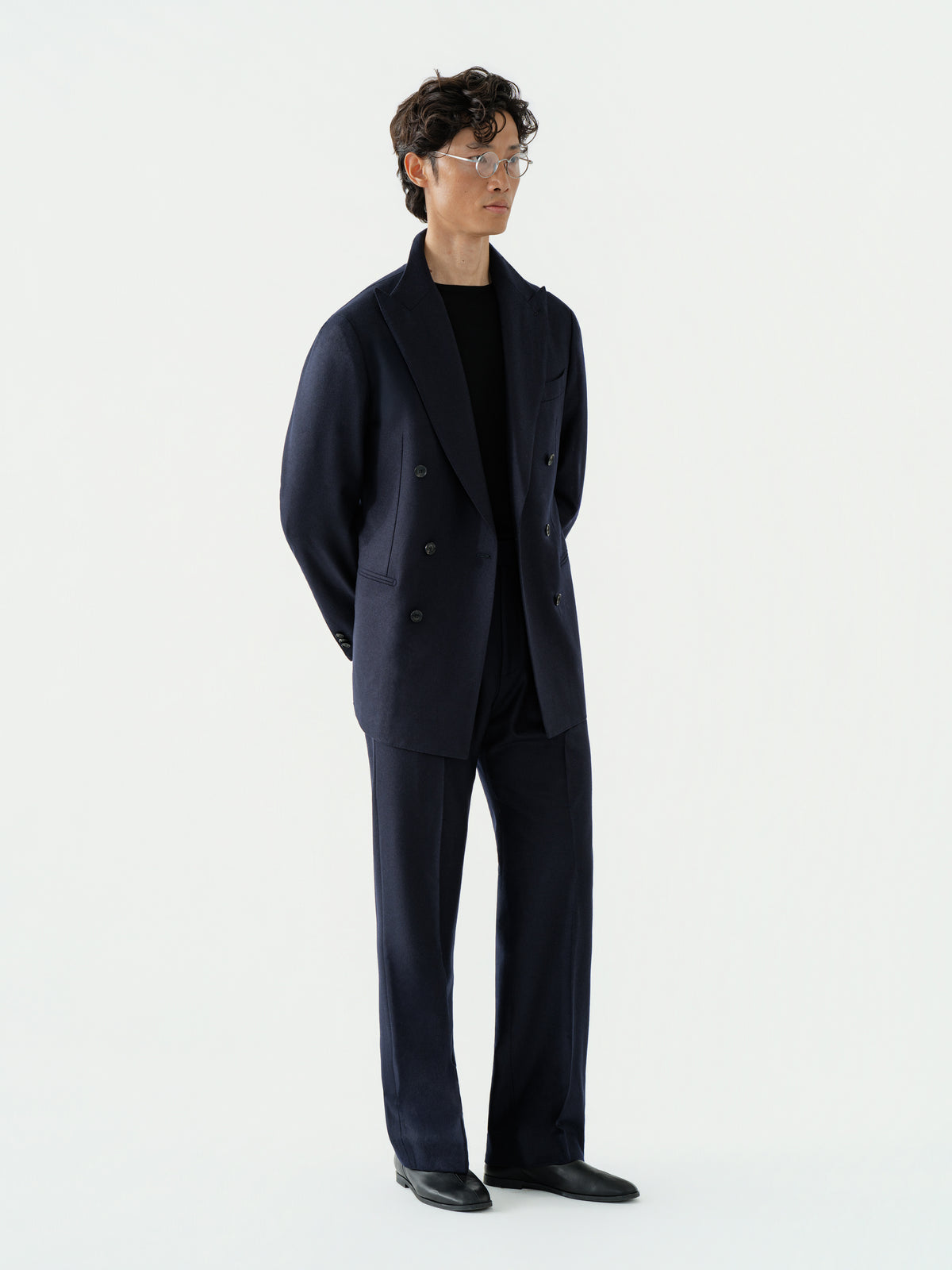 Navy Flannel Wool Suit (DB)
