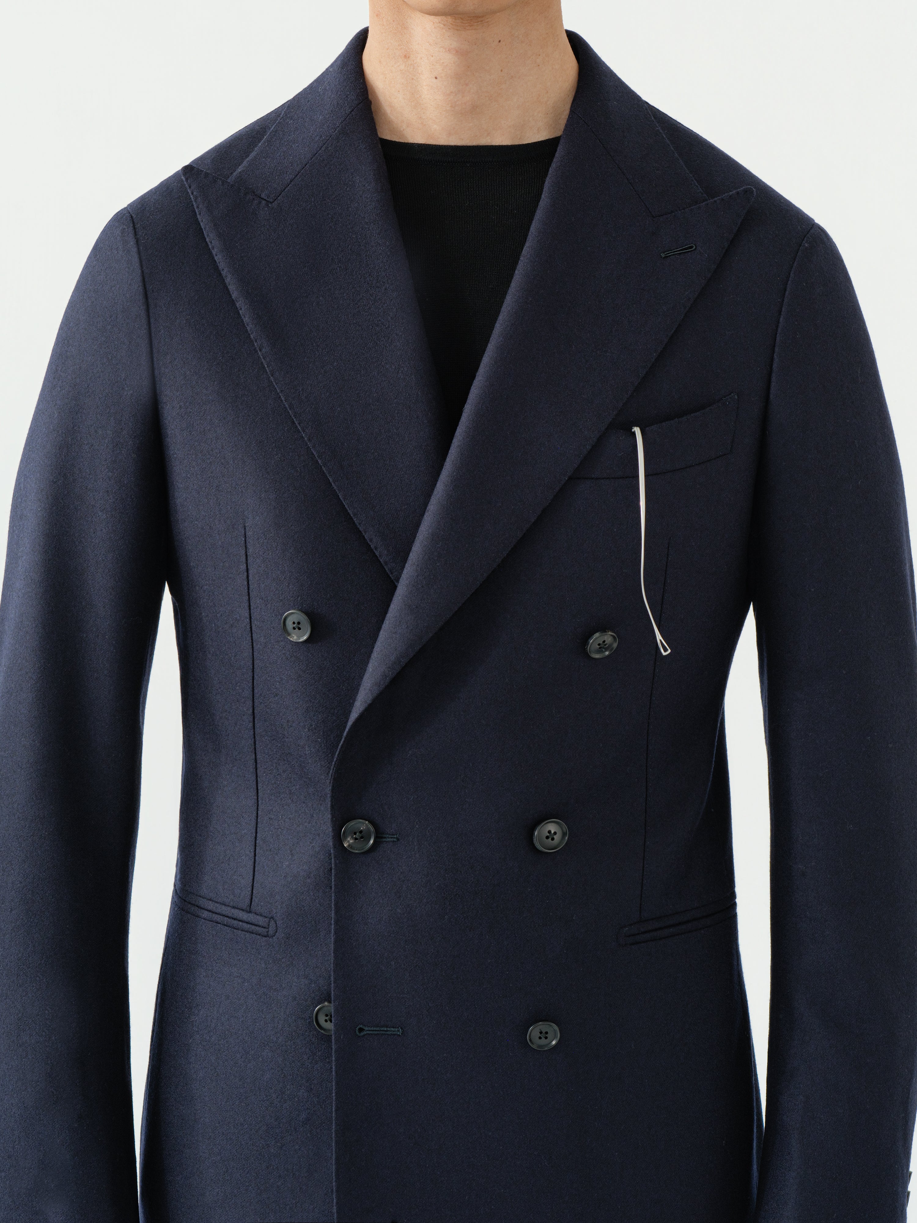 Navy Flannel Wool Jacket (DB)