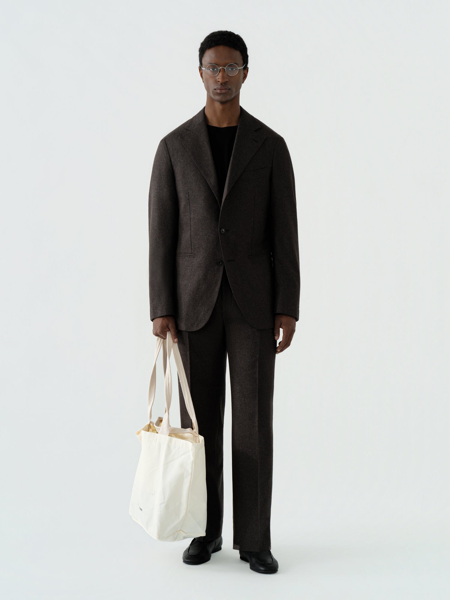 Brown Flannel Wool Suit (SB)
