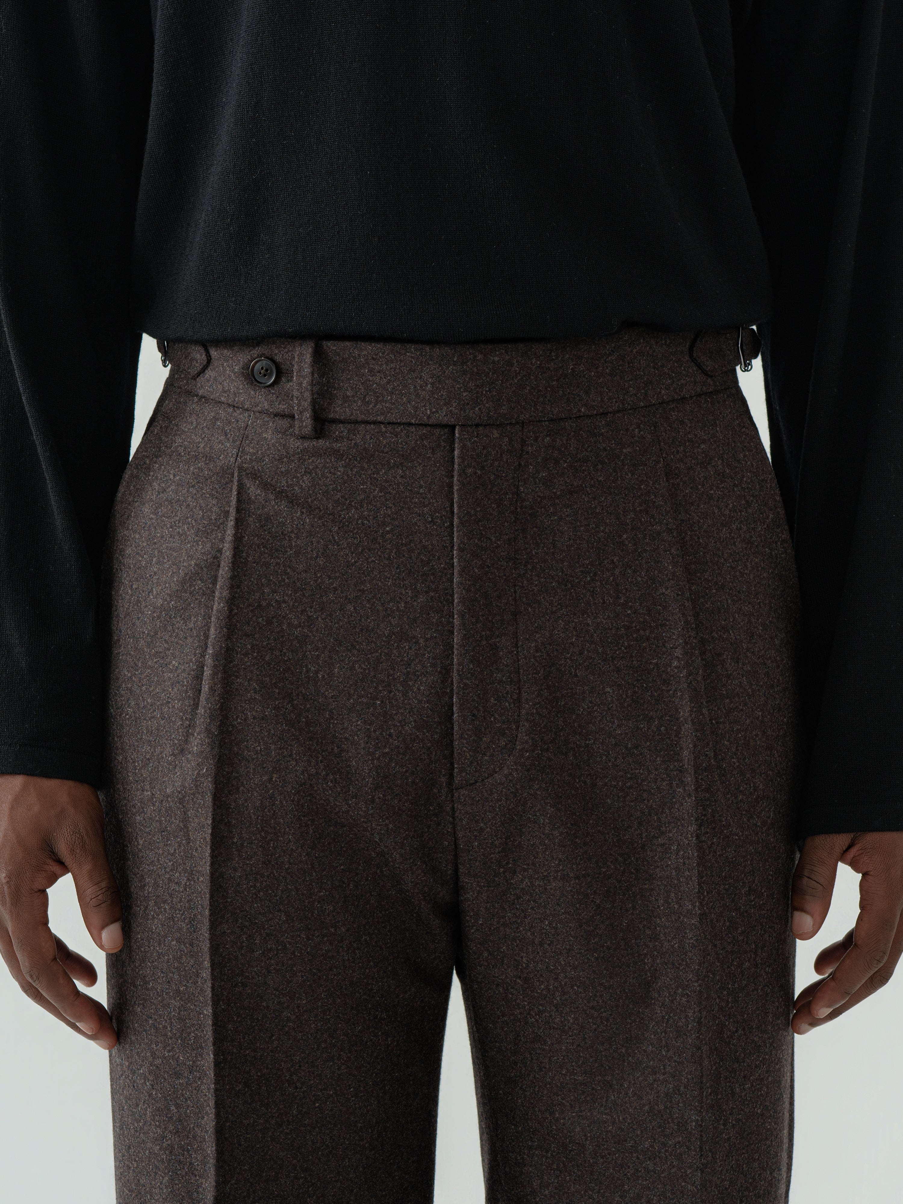 Brown Flannel Wool Suit (SB)