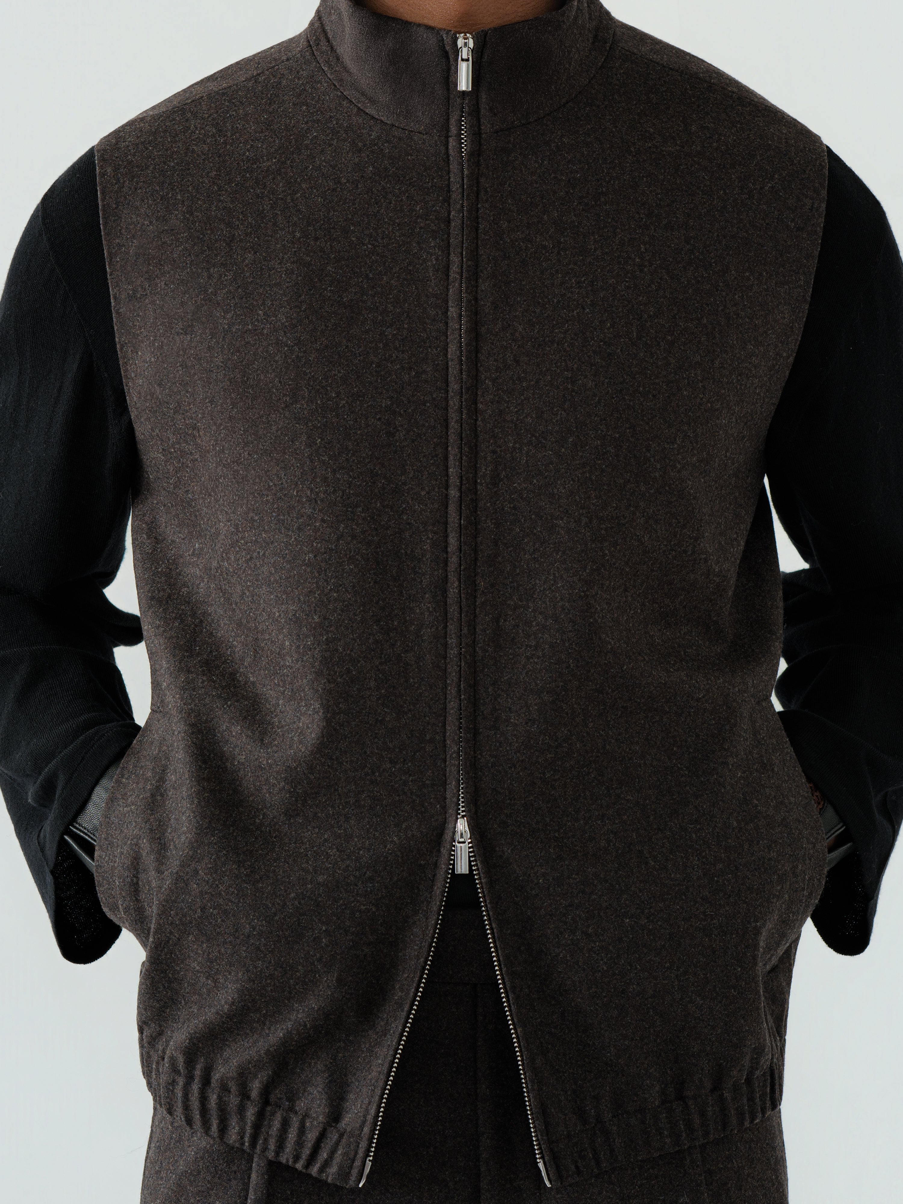 Brown Flannel Wool Vest