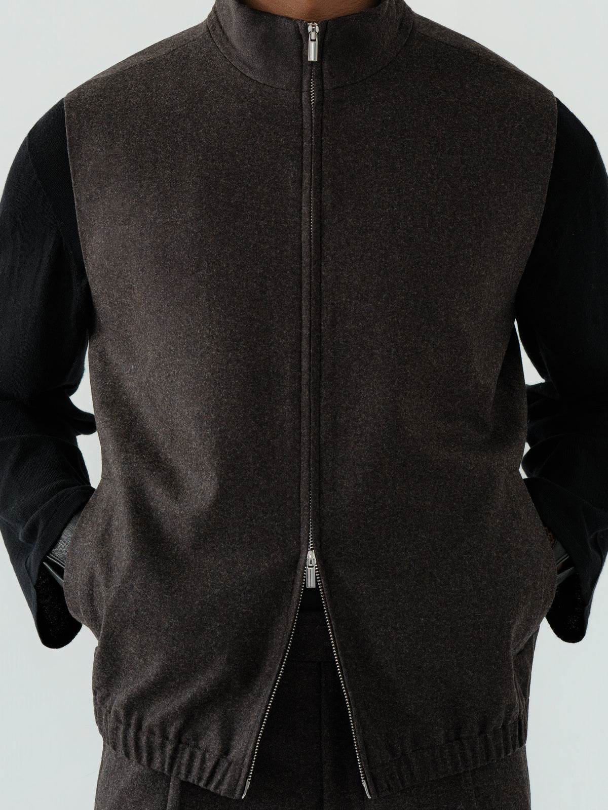 Brown Flannel Wool Vest
