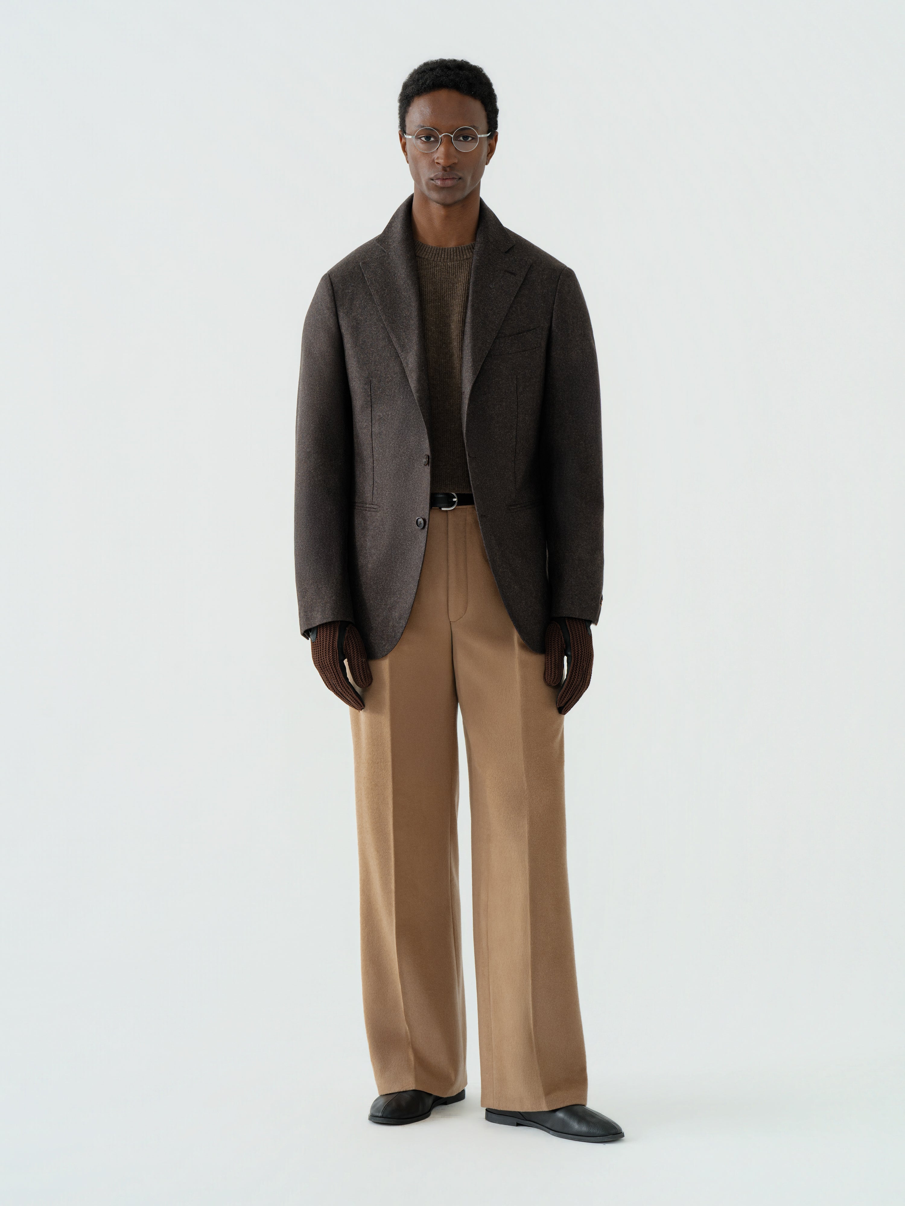 Brown Flannel Wool Jacket (SB)