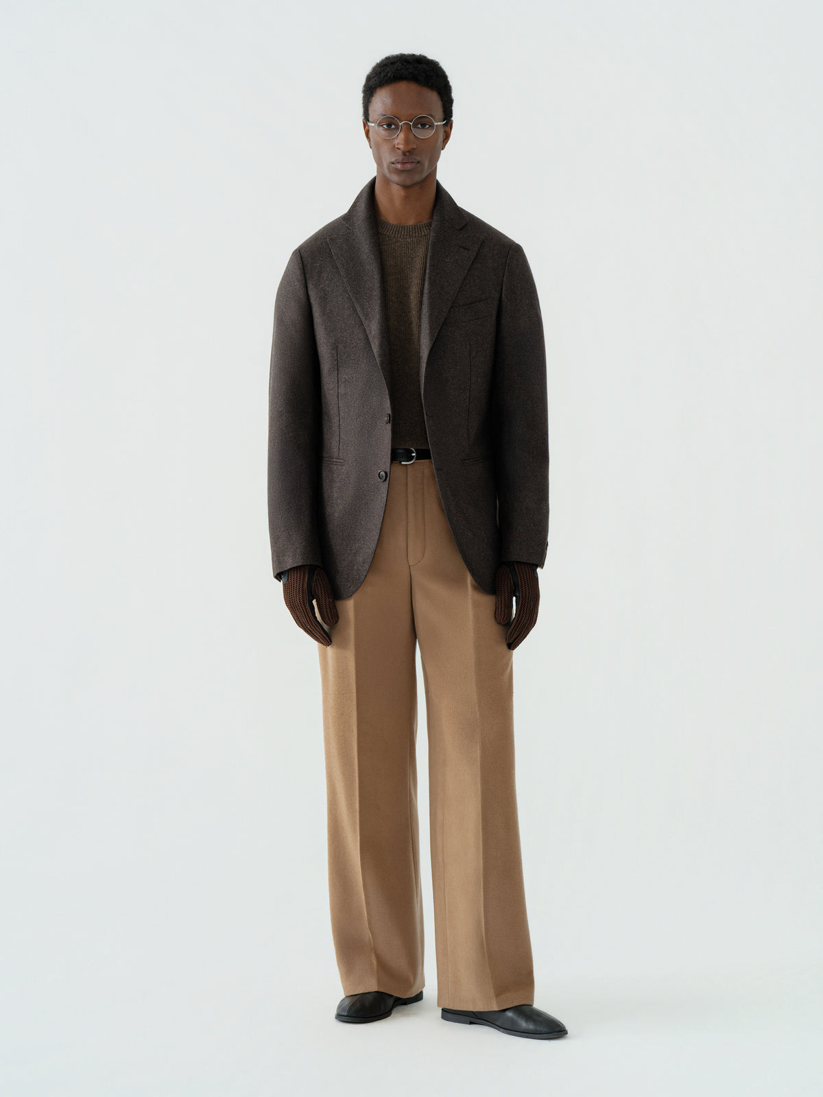 Brown Flannel Wool Jacket (SB)