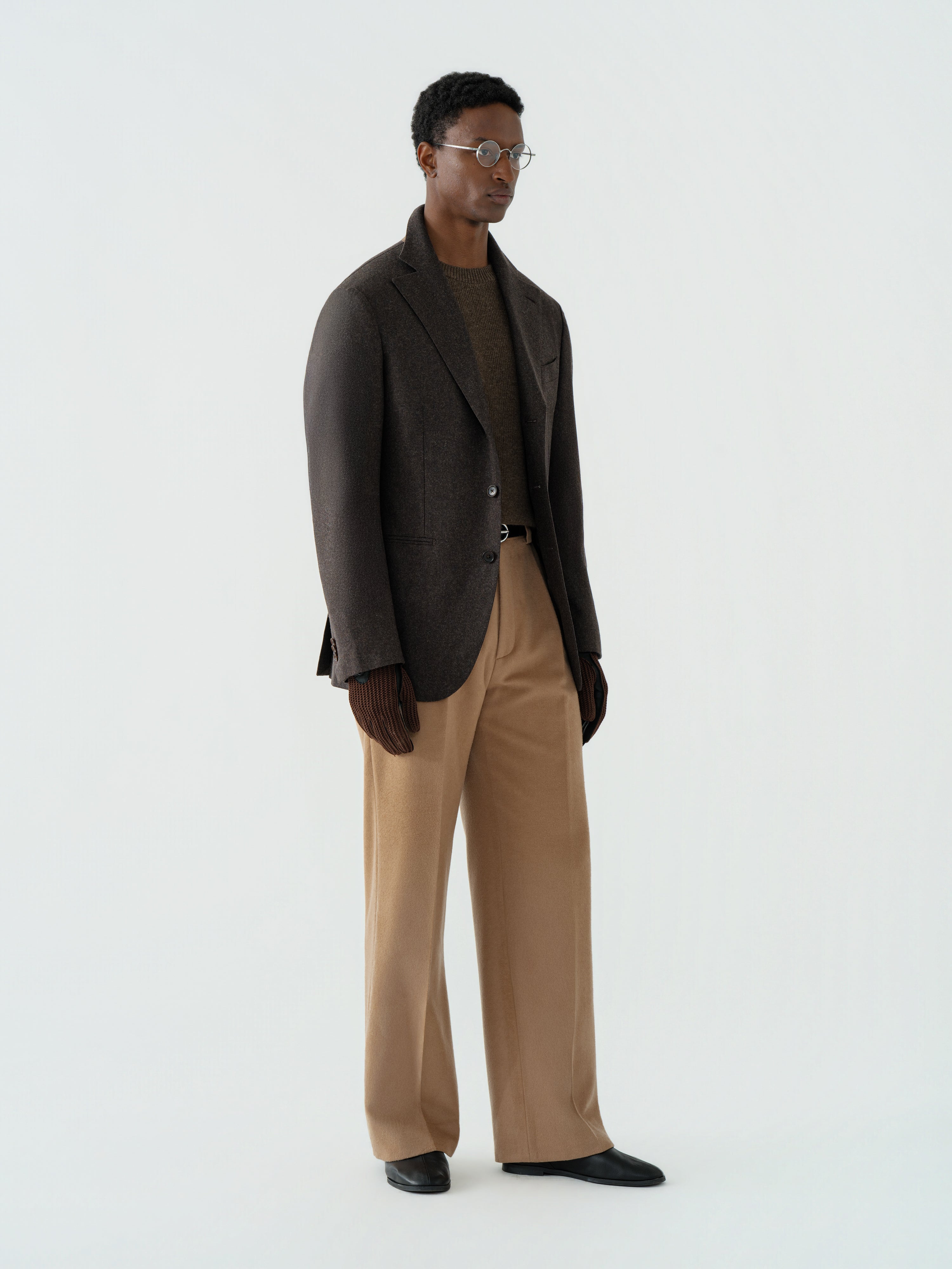 Brown Flannel Wool Jacket (SB)