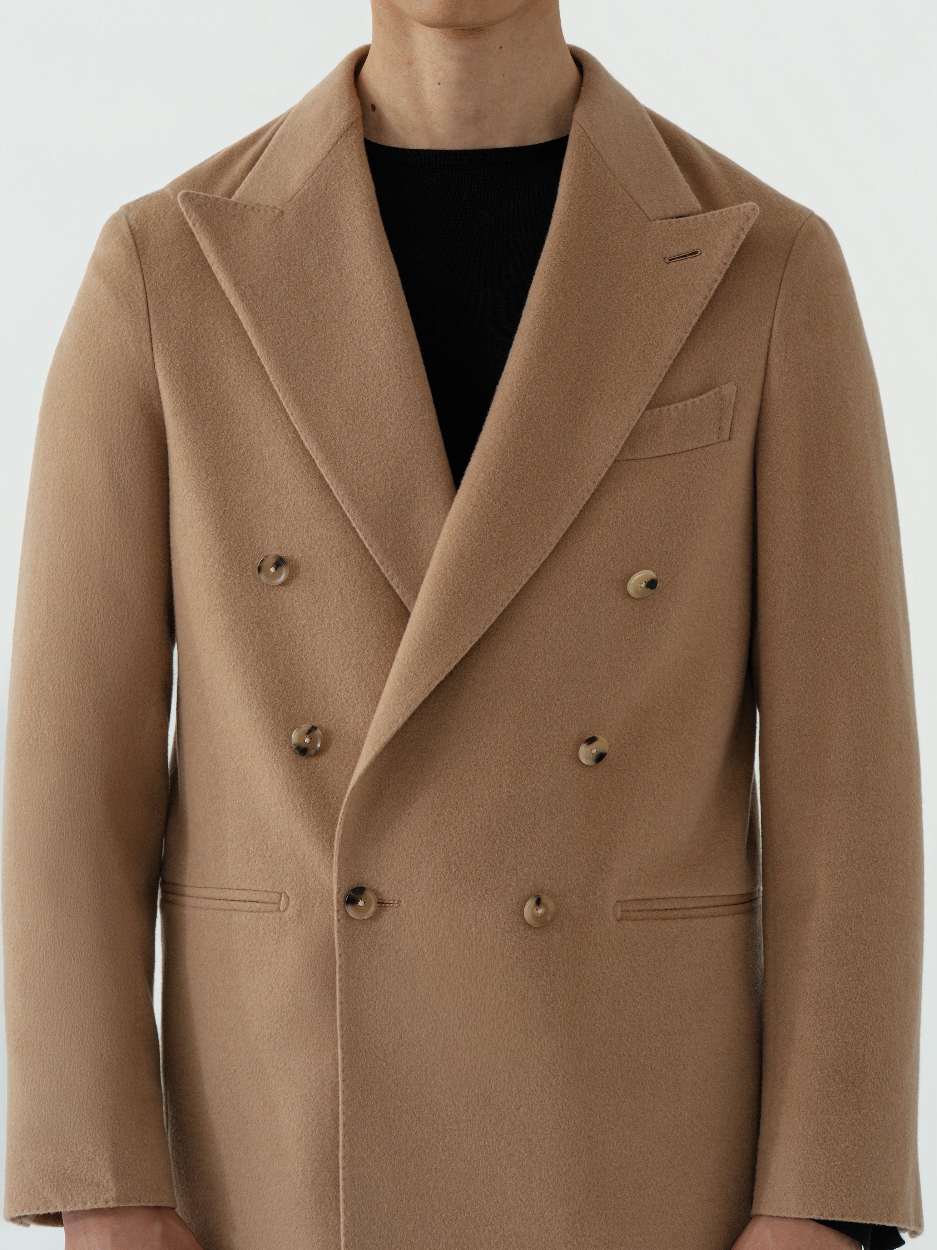 Camel Wool Cashmere Silk Jacket (Casual Fit)