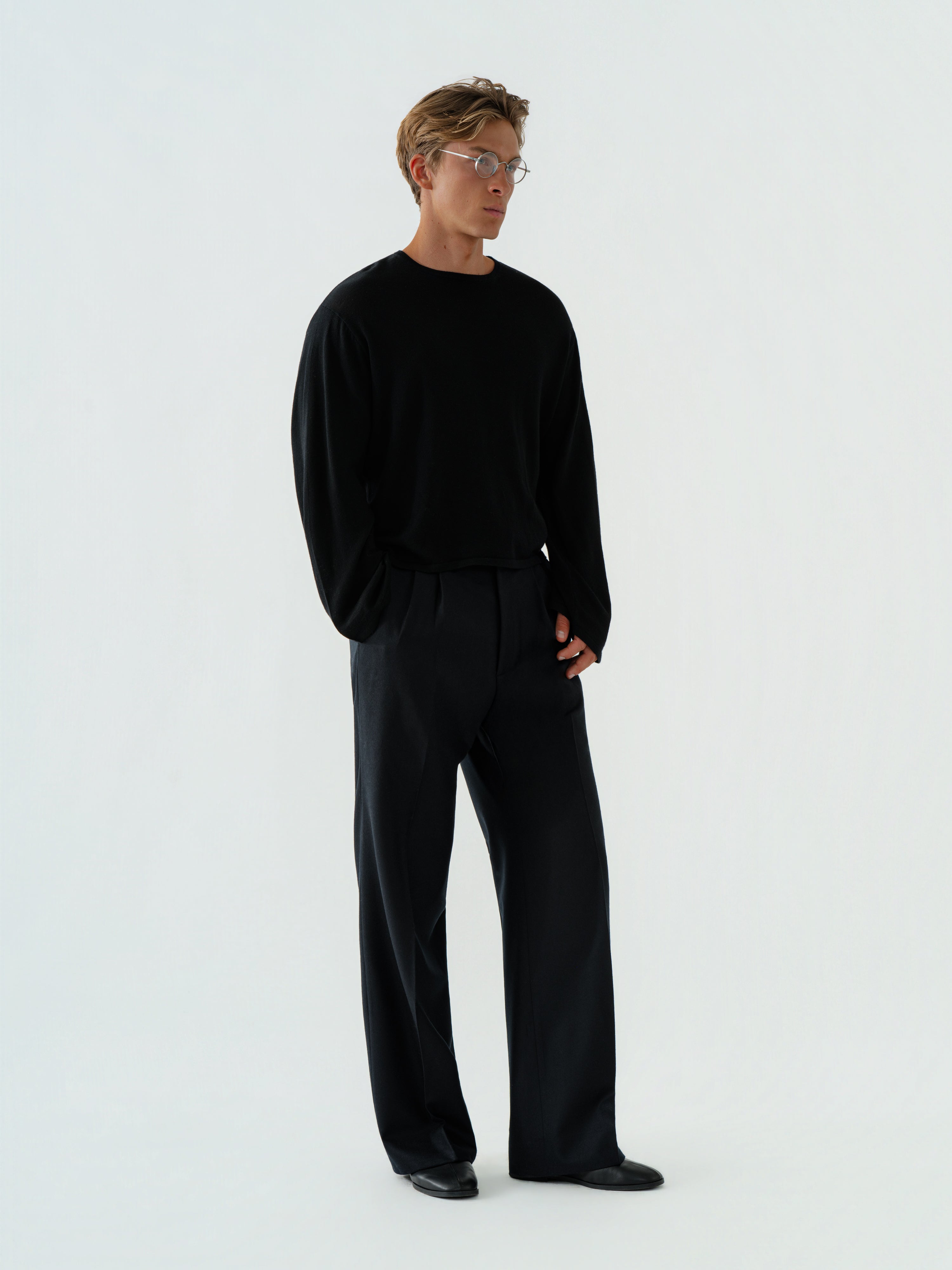 Black Wool 1-Ply Thermal